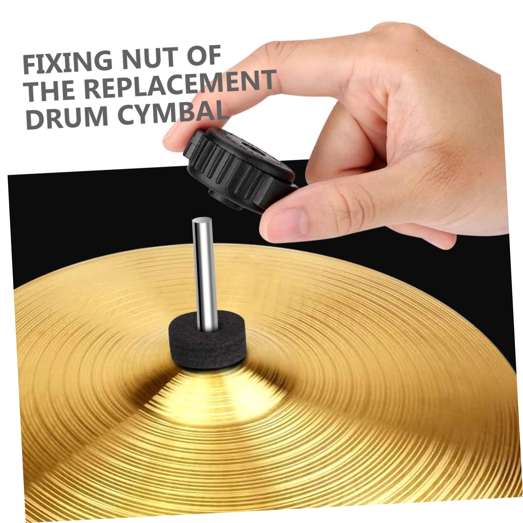 FAVOMOTO 3sets Drum Cymbal Quick Release Nuts Replacement Parts Cymbal Nuts Professional Technical Manufacturing 6pcs*3