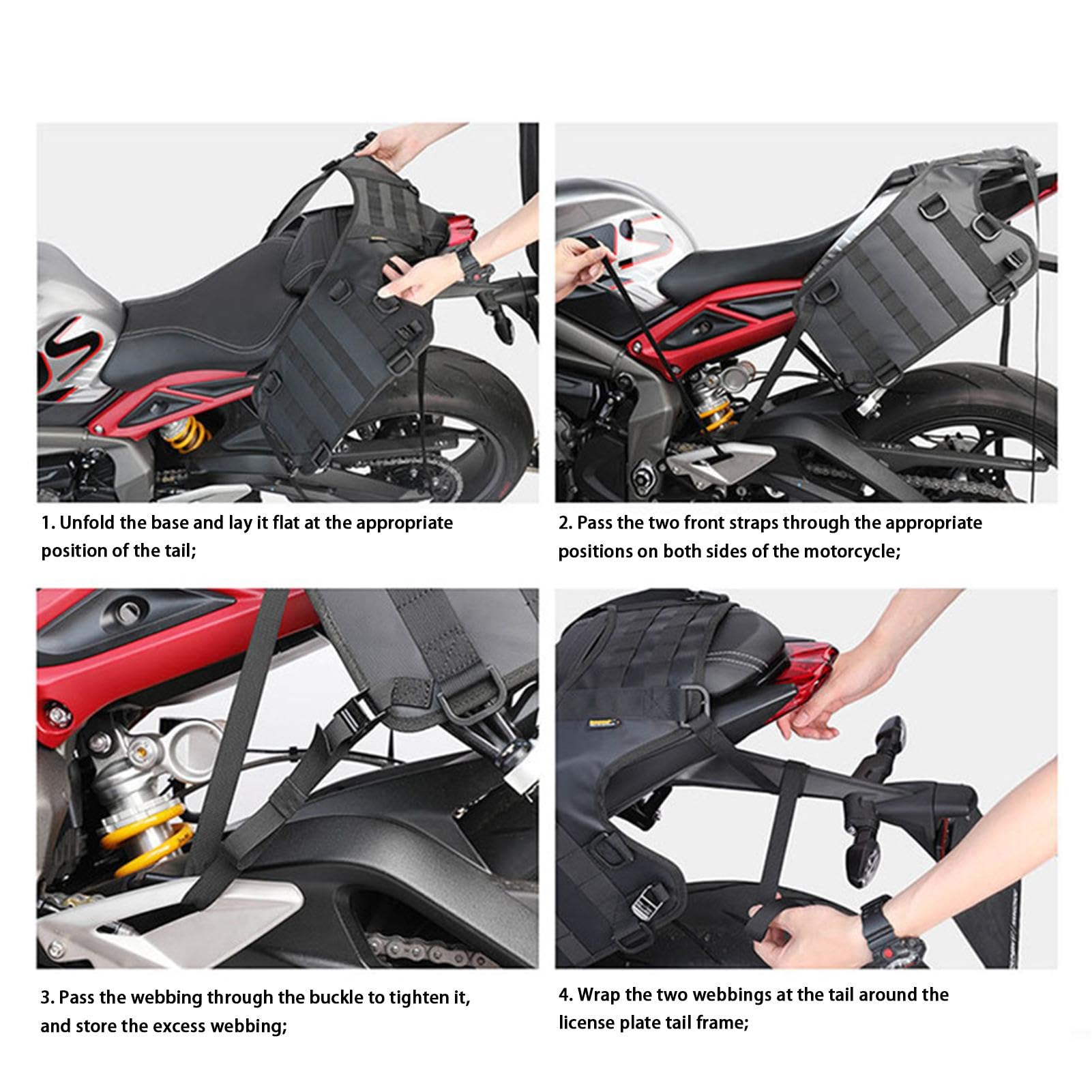 Sac De Réservoir Moto Multifonction – Protecteur Anti-Rayures + Rangement Téléphone/Portefeuille – Gilet Tank Bag Universel ABS Oxford