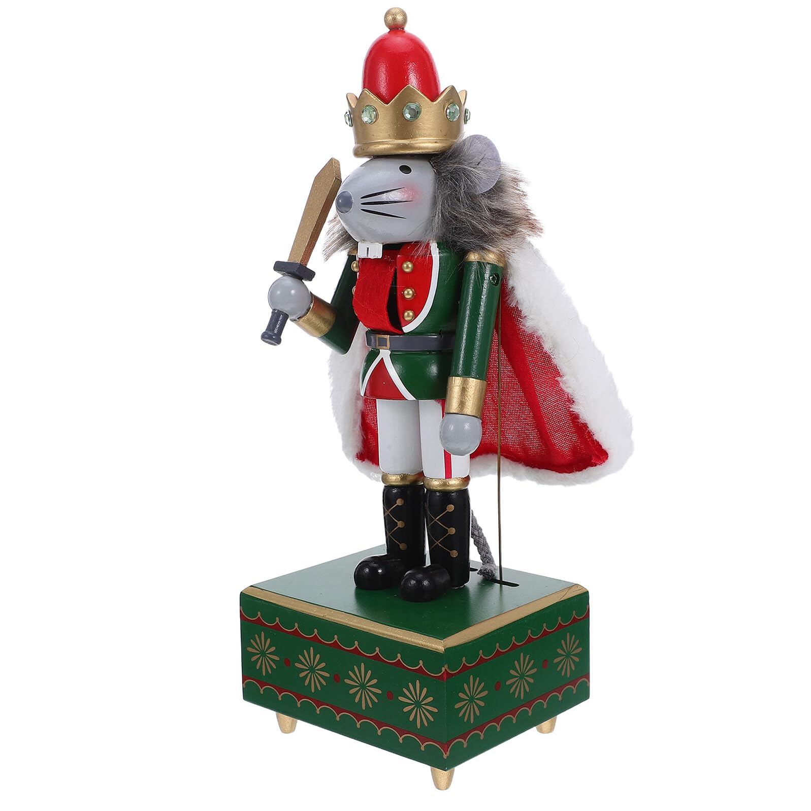 GLEAVI Musical Box Pupazzo in Re dei Nutcracker con Meccanismo Carica e Musica per Decorazioni Natalizie da e Casa Regalo Festivo Batterie