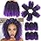 8 Inch Short Passion Twist Hair 6 Bundles Kinky Curly Crochet Hair for Black Women Curly Braiding Hair Crochet Braids Hair (6Bundles8 Inch,1B/Purple)