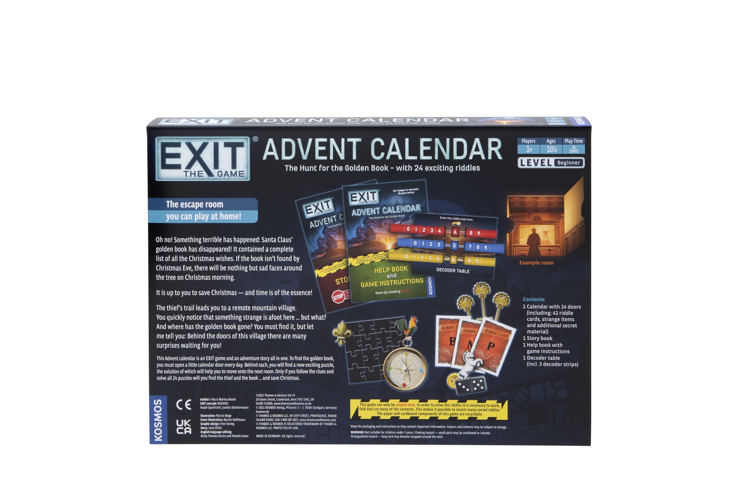 999 Games - Exit: Adventskalender - De zoektocht naar het gouden boek - Escape Room