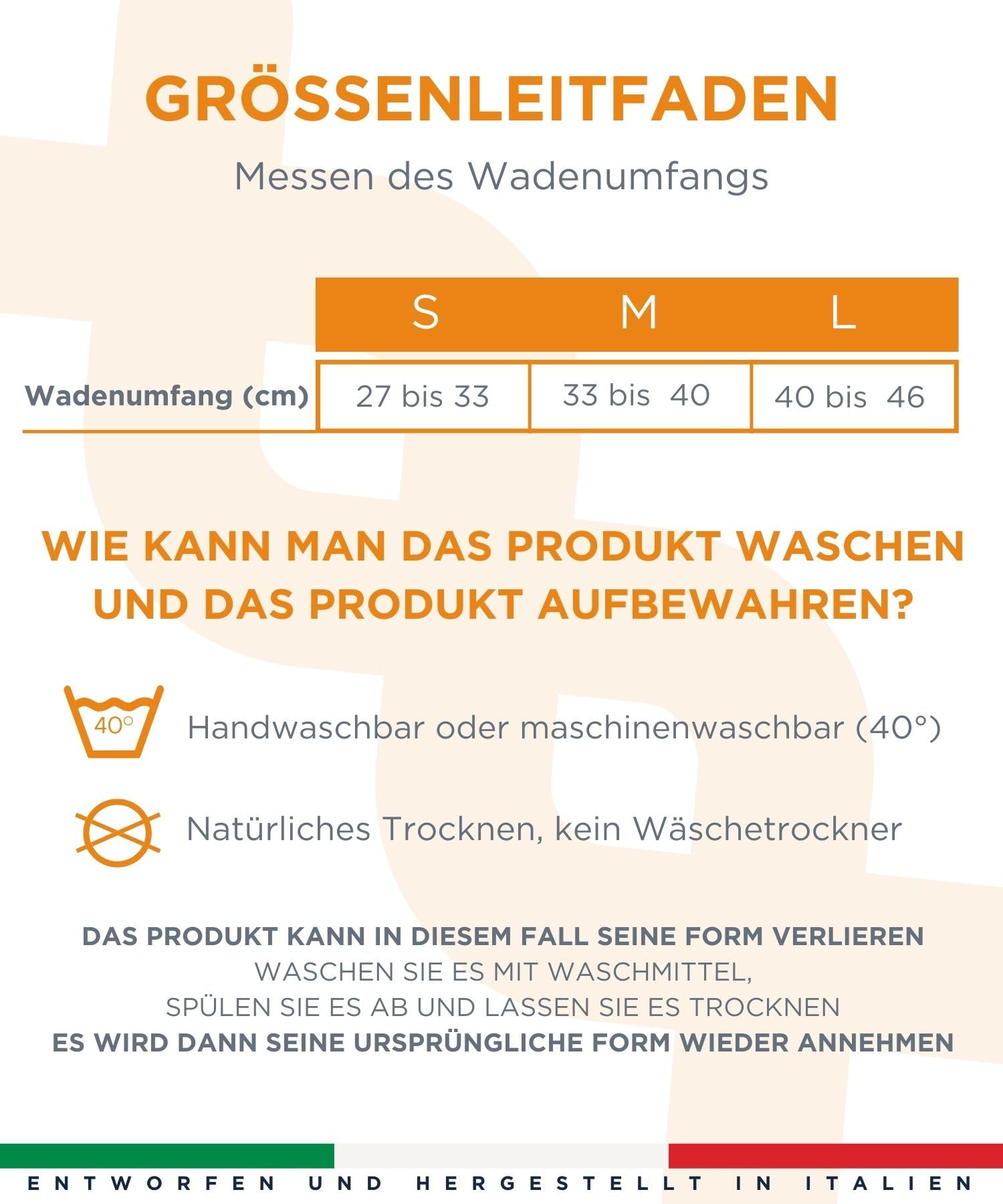 Spikenergy Waden Kompression Damen Herren Elektromagnetische Therapie - Wadenbandage Muskelfaserriss, Steuerlich absetzbares Medizinprodukt, Made in Italy, Beige, M