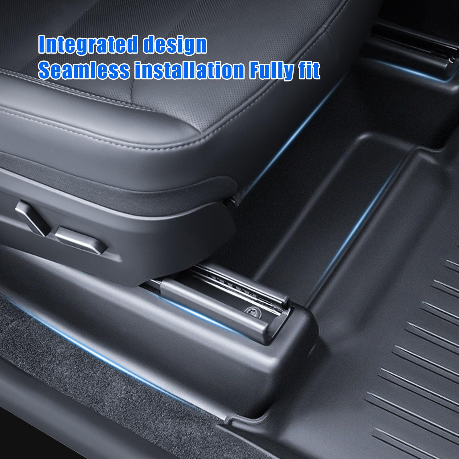 Cubierta del riel Deslizante del Asiento TPE Almohadillas Protectoras antipatadas Debajo del Asiento para el Nuevo Protector Debajo del Asiento Fundas de Asiento Kit de protección