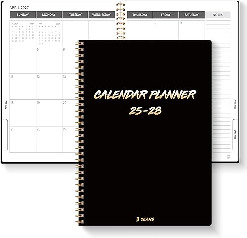 Agenda mensual 2025-2028, calendario 2025, agenda de 36 meses con pestañas mensuales, julio 2025 a junio 2028, 8.5 x 11 pulgadas, calendario