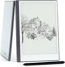 Tablet Android E-Ink ePaper, leitor de eBook Paperwhite para anotações, bloco de notas gráfico branco de papel de desenho com caneta e capa, sincronização na nuvem e transmissão de tela - Modelo Mini