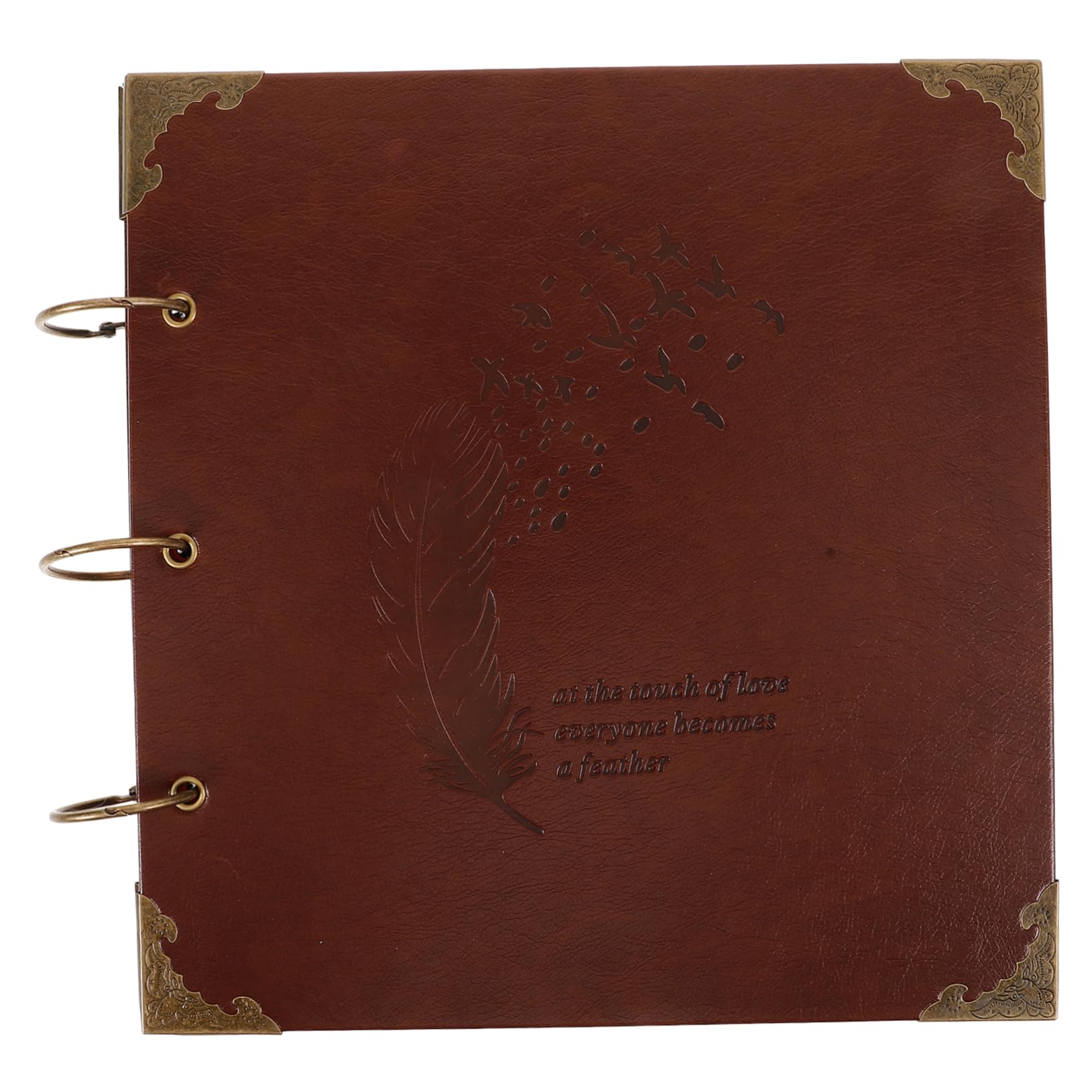 Album photo à anneaux amovibles en cuir PU pour organiser vos clichés DIY