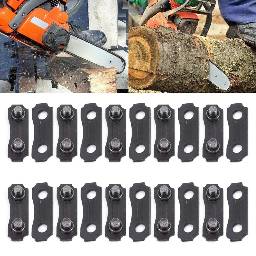 kobeIeen 10 Set Alloy Chainsaw Chain Link Strap 3/8'' for Joining .043 .050 Chain Easy to Use for