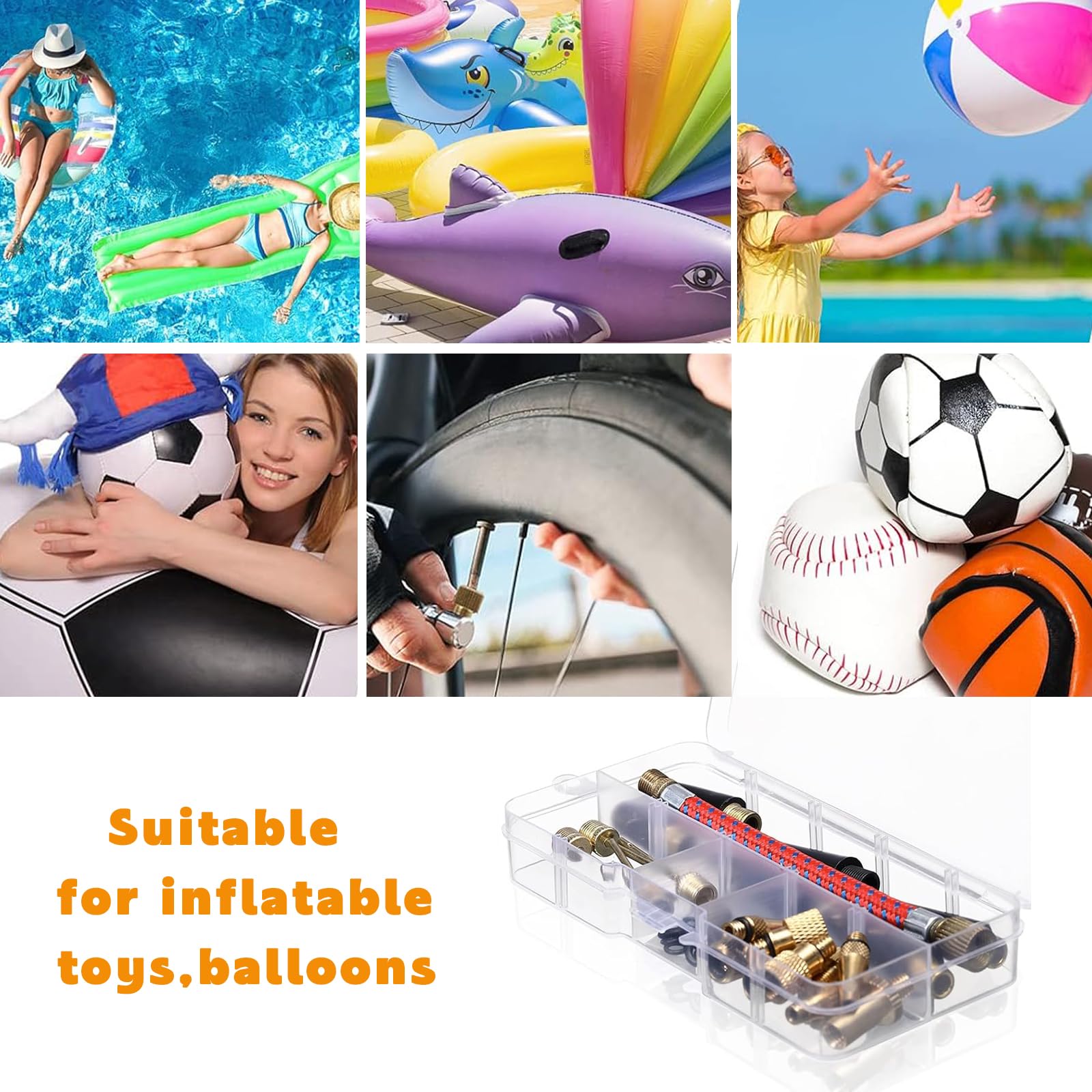 Adaptateur Valve Pneu Velo Kit Valves Presta Vélo - 11 Pièces (Adaptateurs, Clés Et Capuchons) Compresseur Decathlon