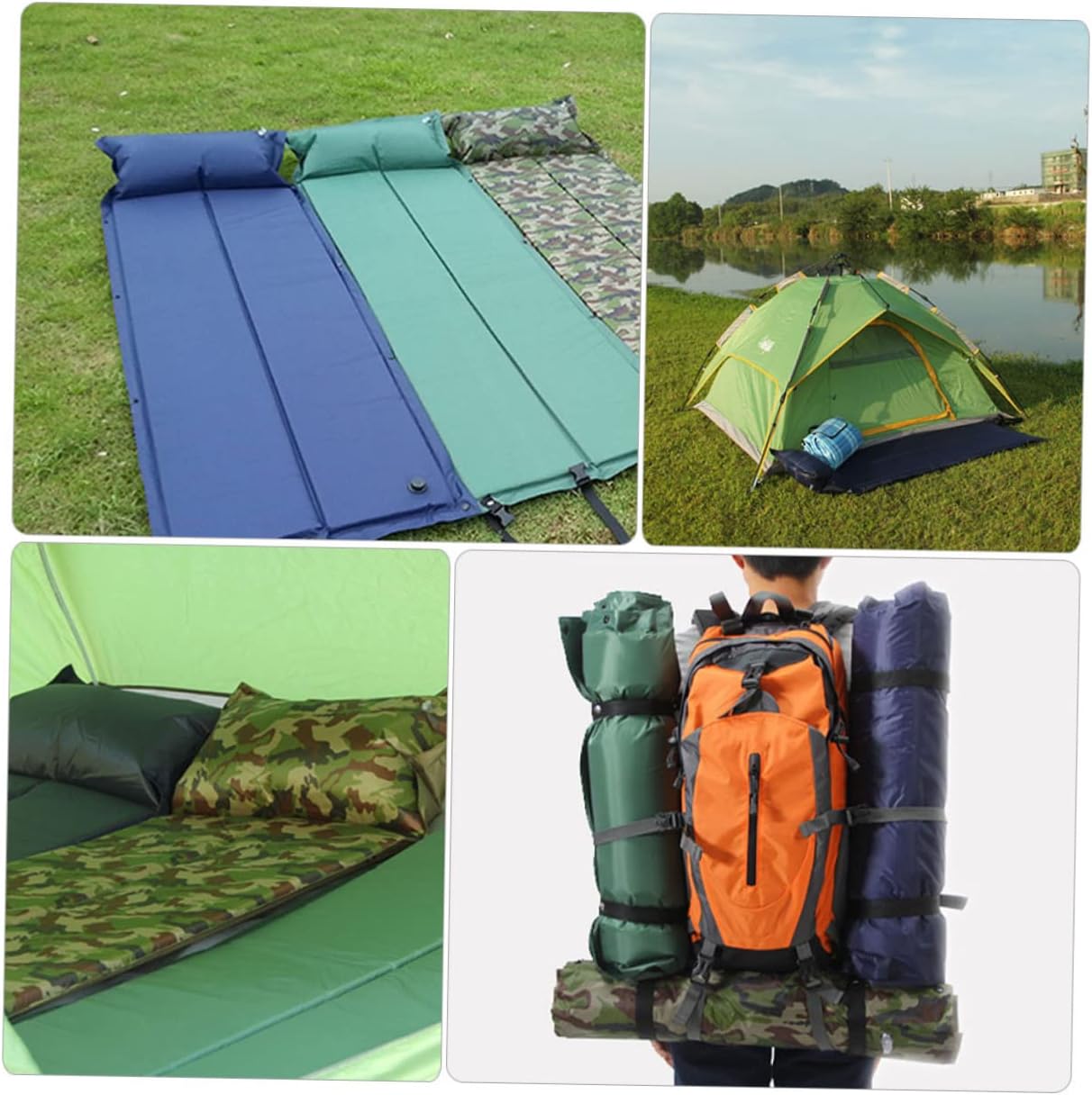 Convenient Sleep Accessory Inflatable Mat Tent Wear-Resistant Sleeping Pad Camping Bed