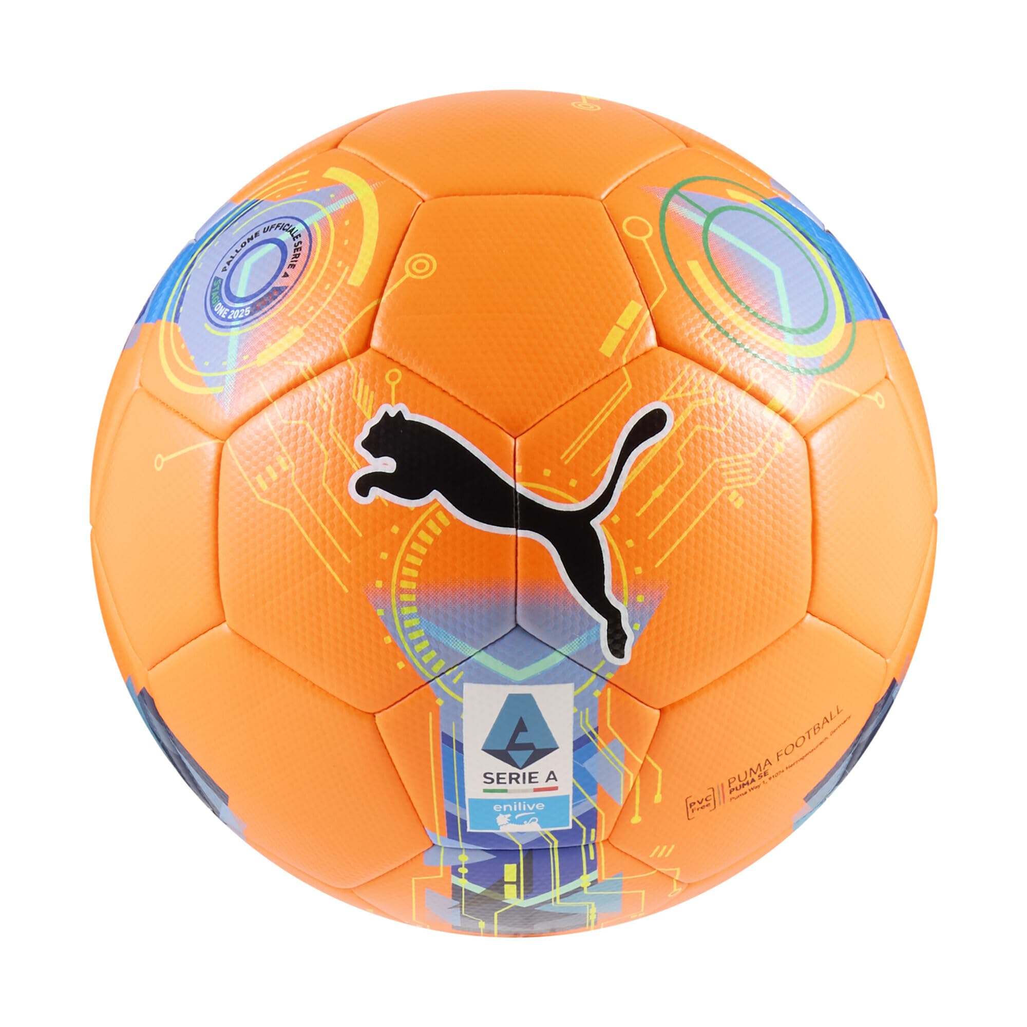 PUMA Pallone da Calcio Orbita Serie A 4, Fluo Orange Multi Colour