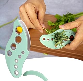 Herb Stripper, 9 holes Stainless Steel Kitchen Herbs Leaf Stripping Tool, Metal Herb Peeler for Kale, Chard, Collard Greens, Thyme, Basil, Rosemary