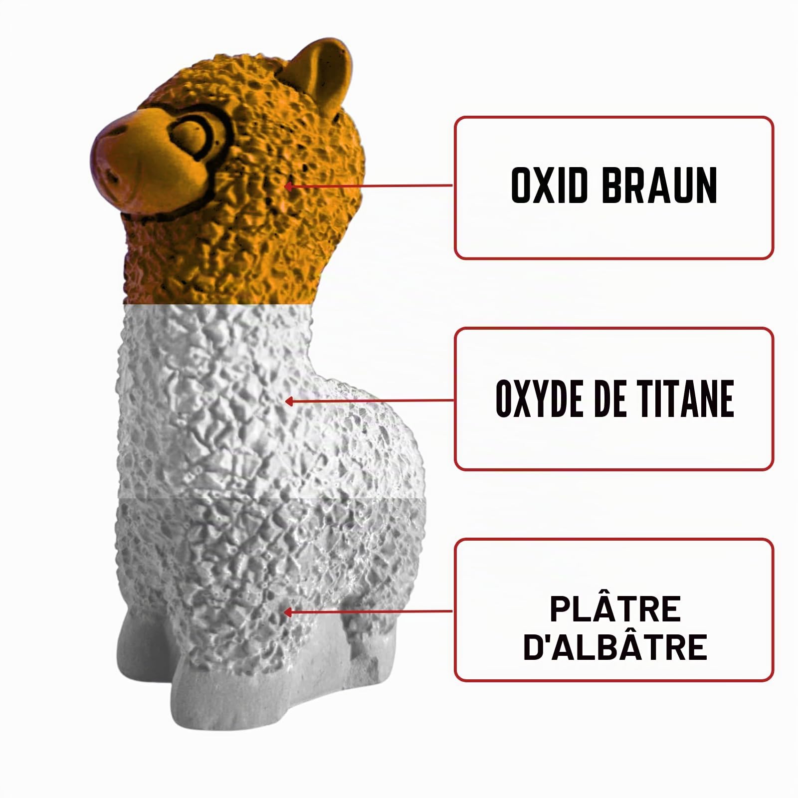TFC Pigment de couleur - Oxide marron - Poudre pigmentée à fort pouvoir couvrant - Pour masses de coulée à relief telles que le Xyrarock, le plâtre, la résine époxy et le béton - Mat - Résistant à la
