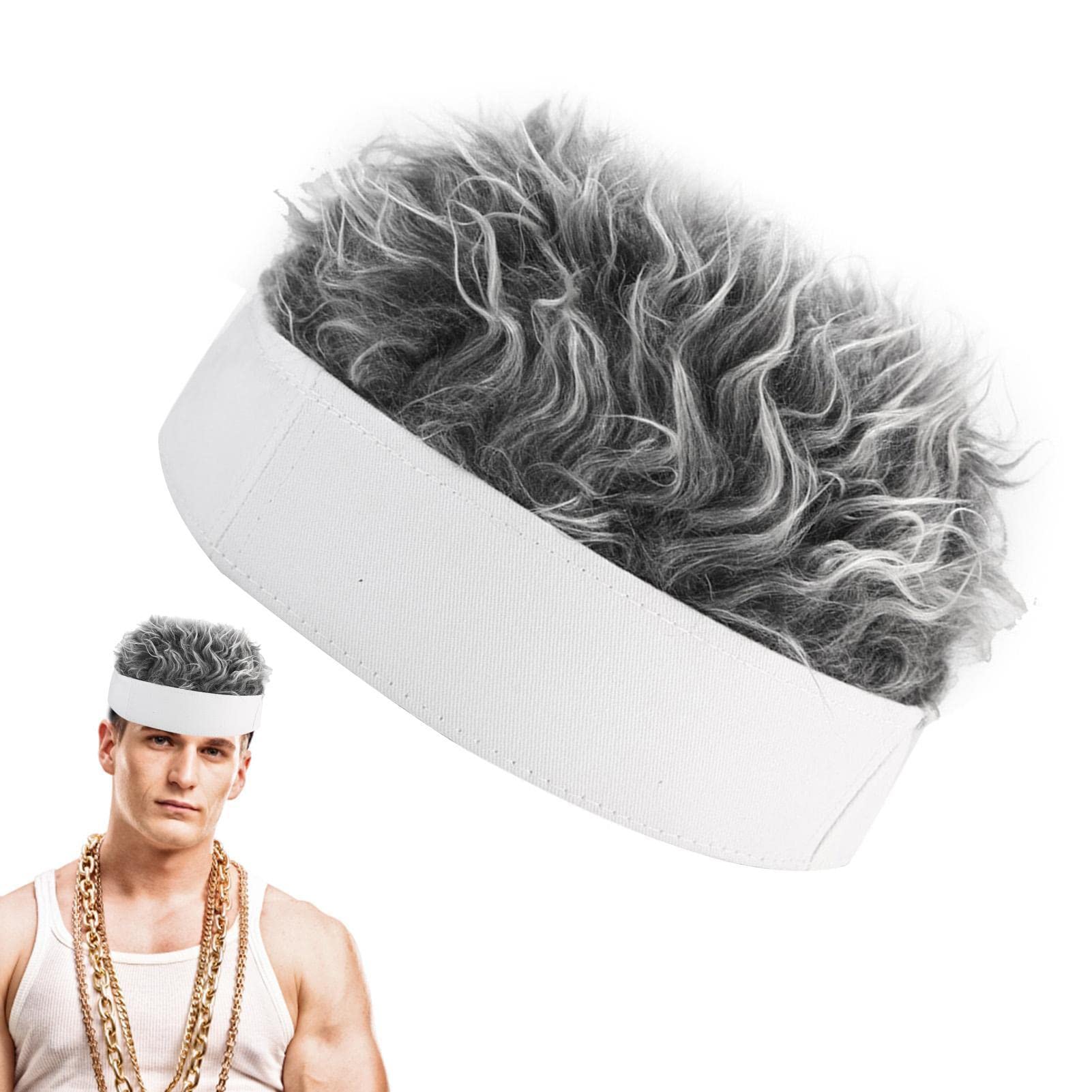 YEKEYI Parrucca cappello di lana parrucca extension con capelli dritti Bob sintetici