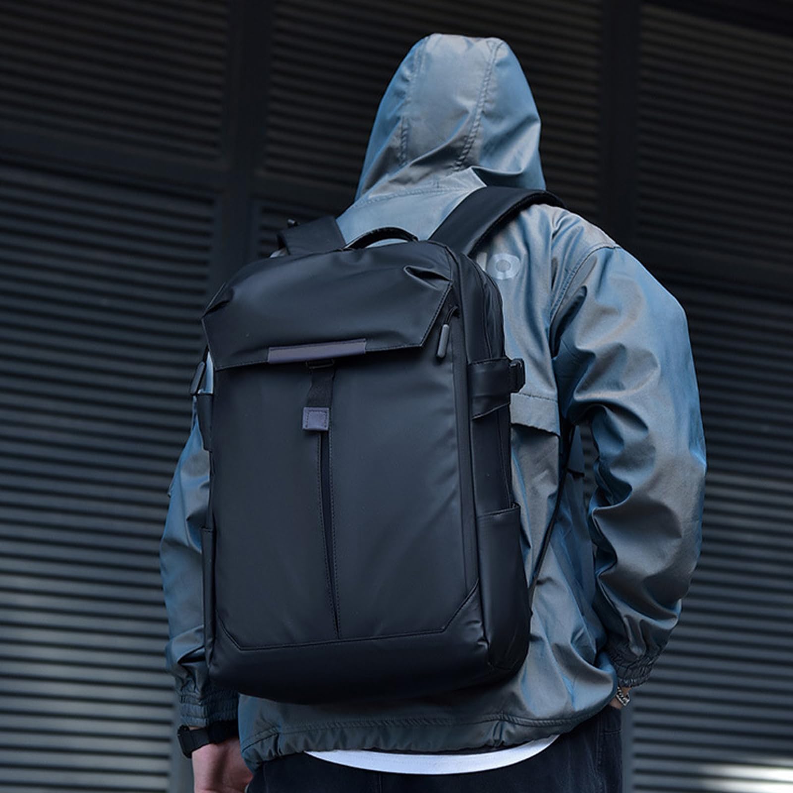 Custodia per laptop a tre strati da 17,3 pollici, per notebook da 15,6 pollici, multifunzionale, per pendolarismo, viaggi di lavoro, zaino per laptop multifunzione nero