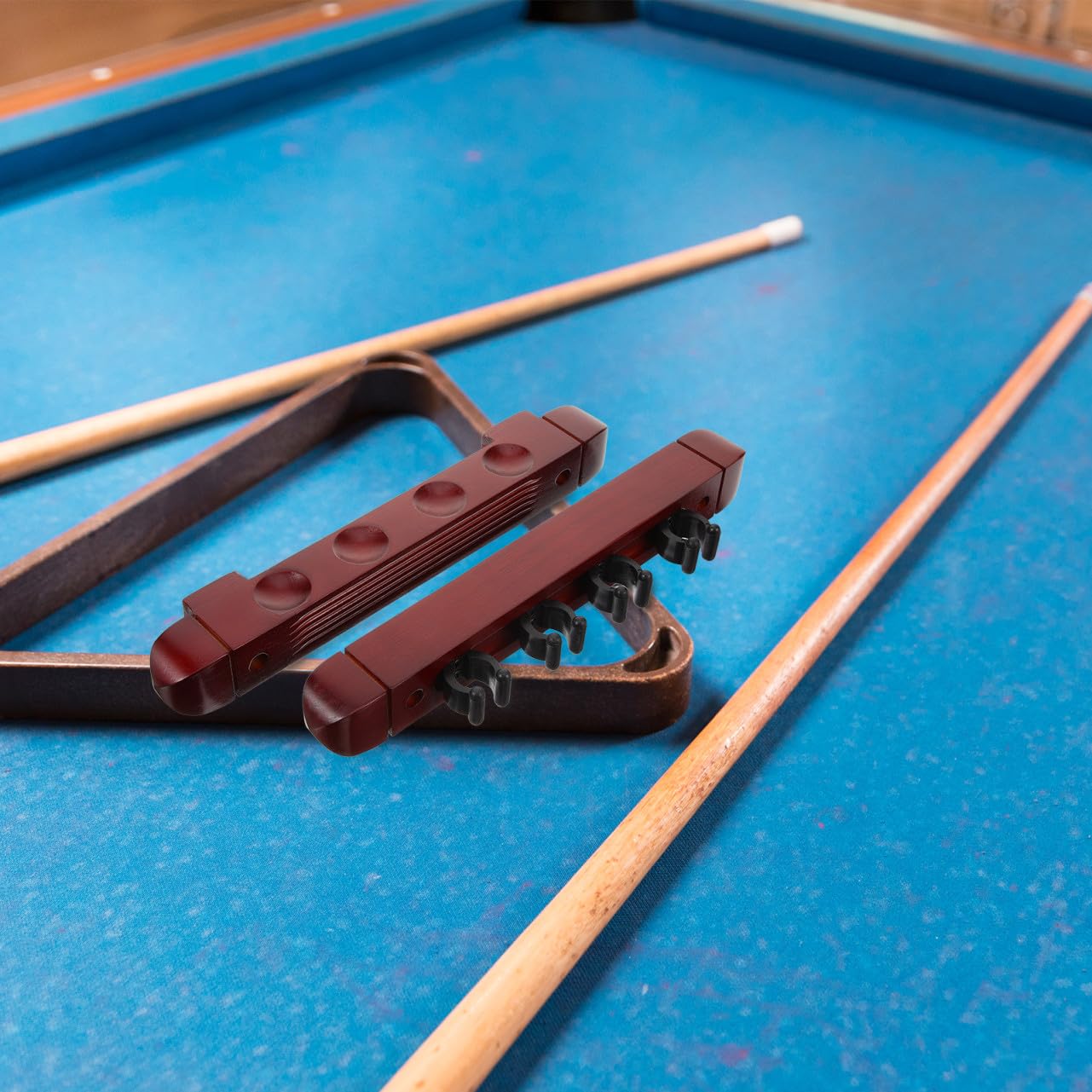 Supvox Holz Billard Queue Wandhalter Queuehalter zur Wandmontage Stangenhalterung Billard Zubehör Queuehalter aus Holz