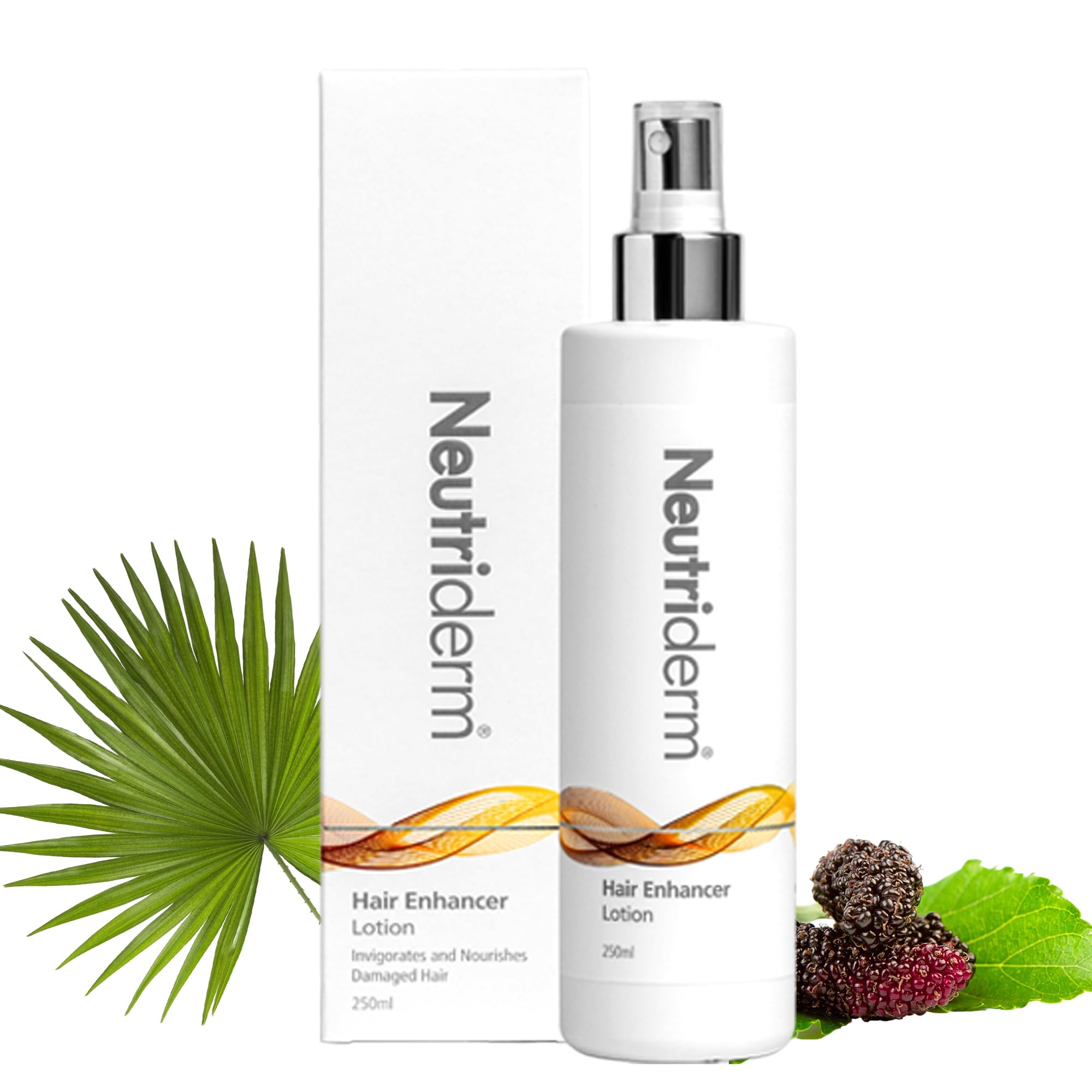 Neutriderm Hair Enhancer Lotion, Restores, Revitalizes & Thickens Dry, Weak & Damaged Strands, Nourishing Volumizing Hair Lotion, Treatment for Men & Women, 250ml (8.45 fl oz)