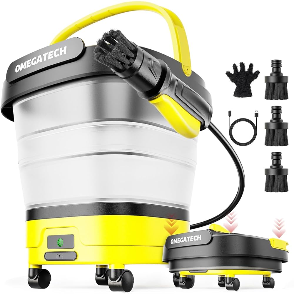 高圧洗浄機 コードレス 折り畳み式高圧洗浄機 コンパクト12Lバケツ