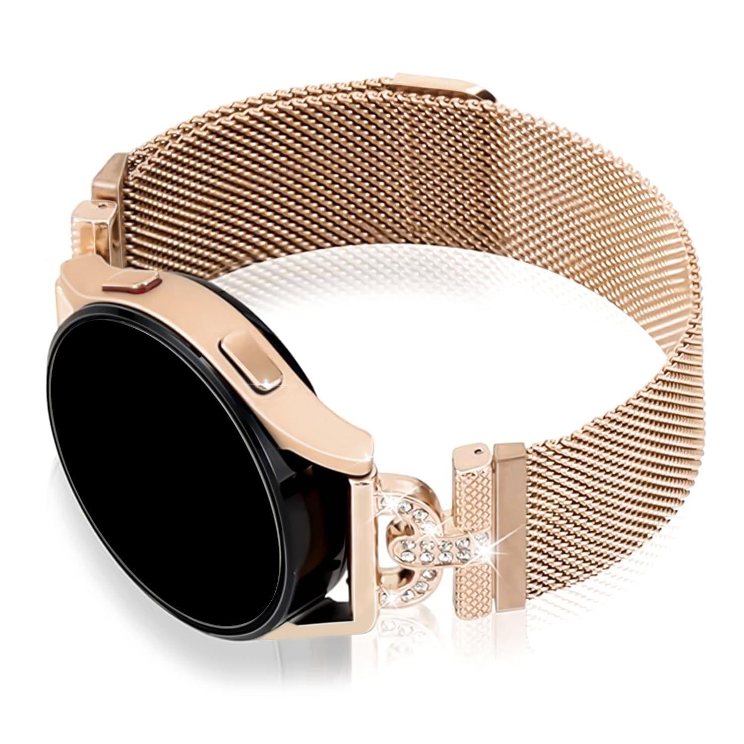HAYONLIY Magnetic Bands Compatible for Samsung Galaxy Watch 7/FE/6/5/4 40mm 44mm, 5 Pro, Watch 4/6 Classic 42mm 46mm 43mm 47mm, 20mm Mesh Stainless