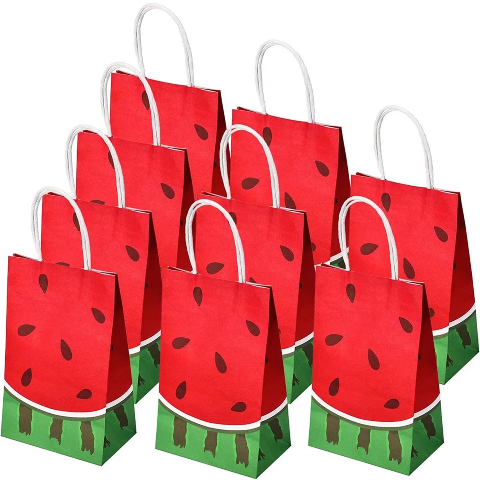 20 Stück süße Wassermelonen-Geschenktüten aus Kraftpapier für Partys