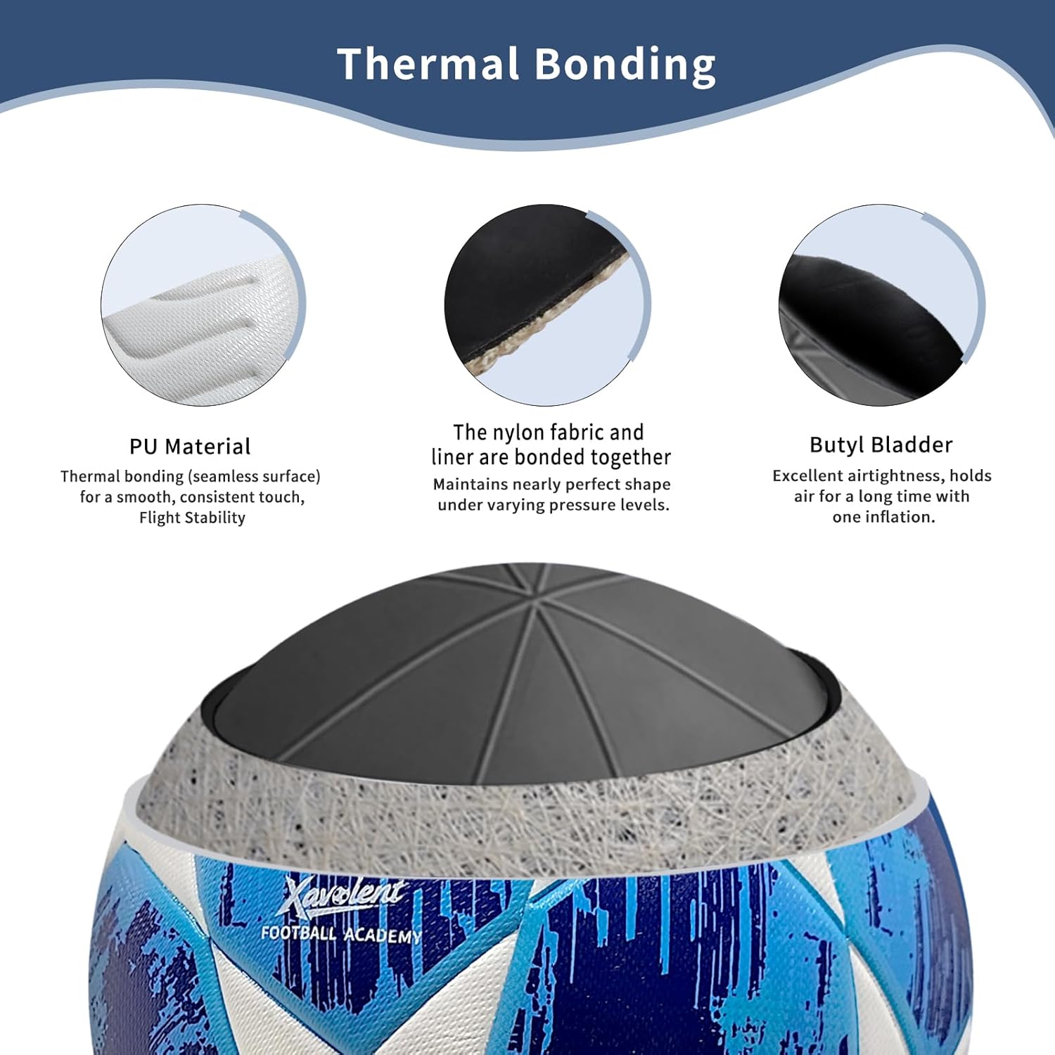 Professional Soccer Ball Size 5, Thermal Bonded Waterproof PU Match-Quality Training Ball with Pump - Image 6