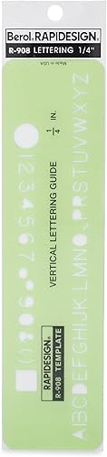Miniatura 4 de Rapidesign Plantilla de ayuda para letras 18 532 316 tamaños de 14 pulgada 1 cada uno R925