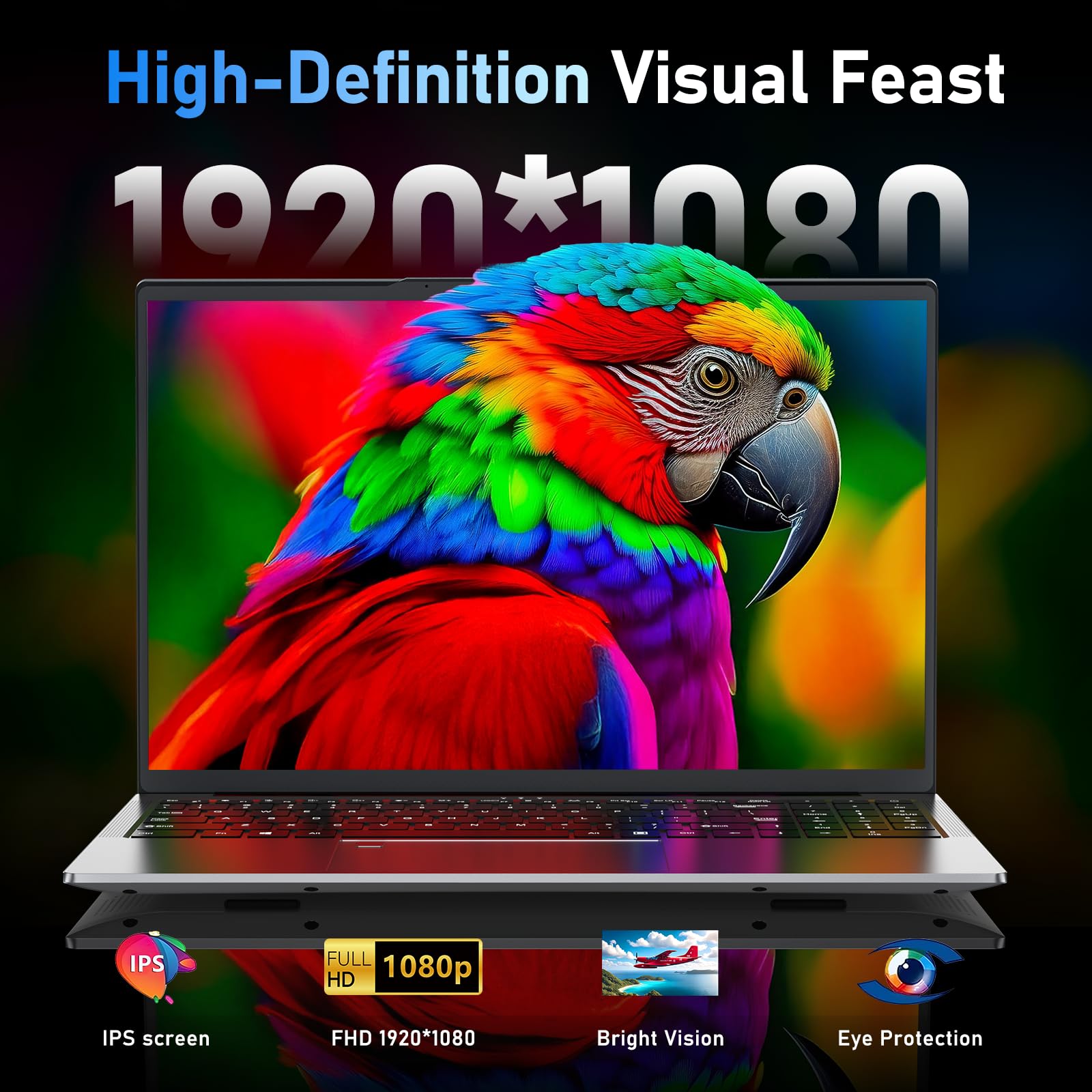 Nuovo PC Portatile 15.6 Pollici Core i9-11900H(fino a 4.9GHz) Gaming Laptop 16GB RAM 1TB SSD Win11 Iris Xe GPU 1920×1080 Notebook con RJ45, Type-C, WIFI6, BT5.2, USB3.0, HDMI, Tastiera Retroilluminata