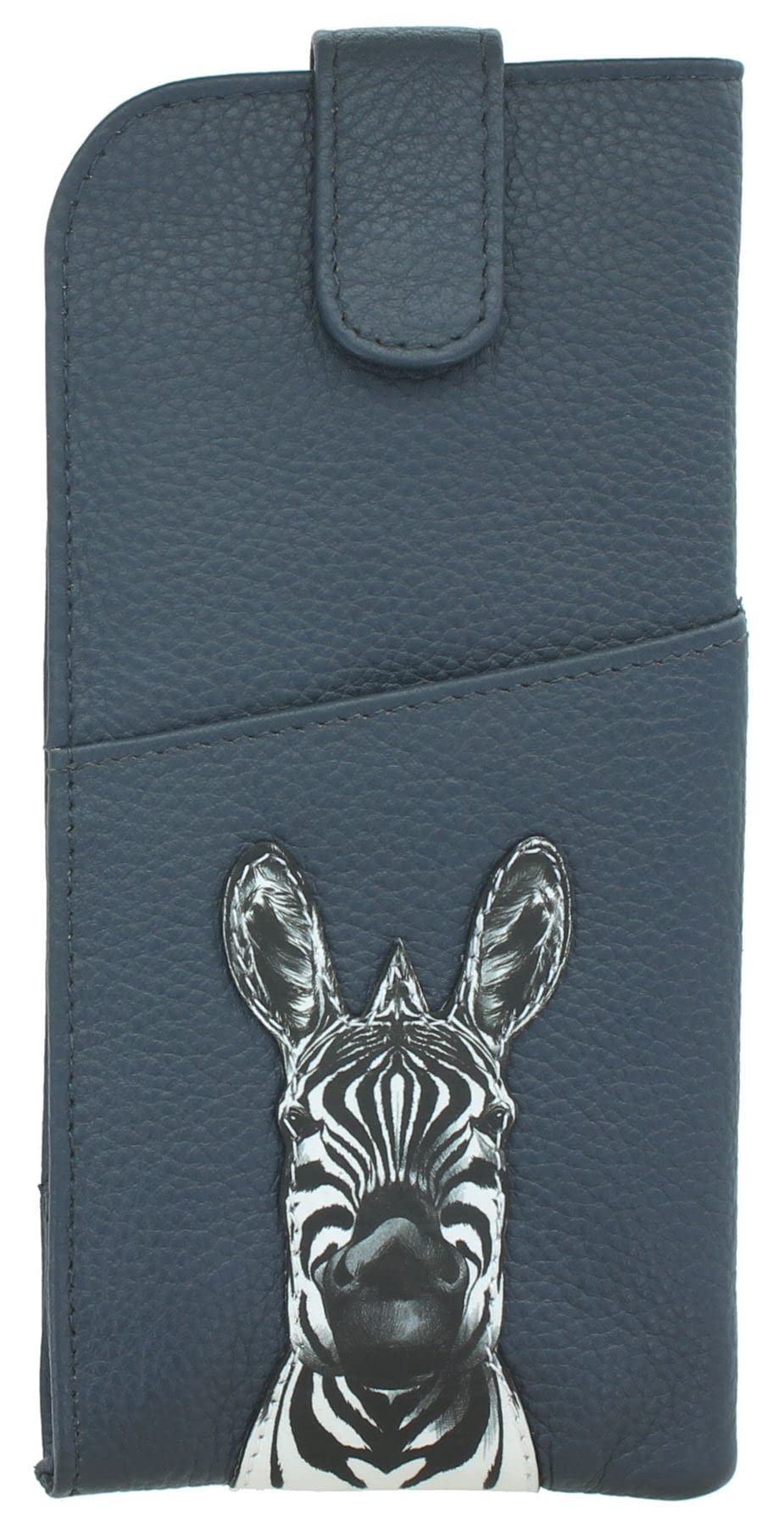 Mala Leather Navy Zuri Collection Leather Glasses Case 5181_62