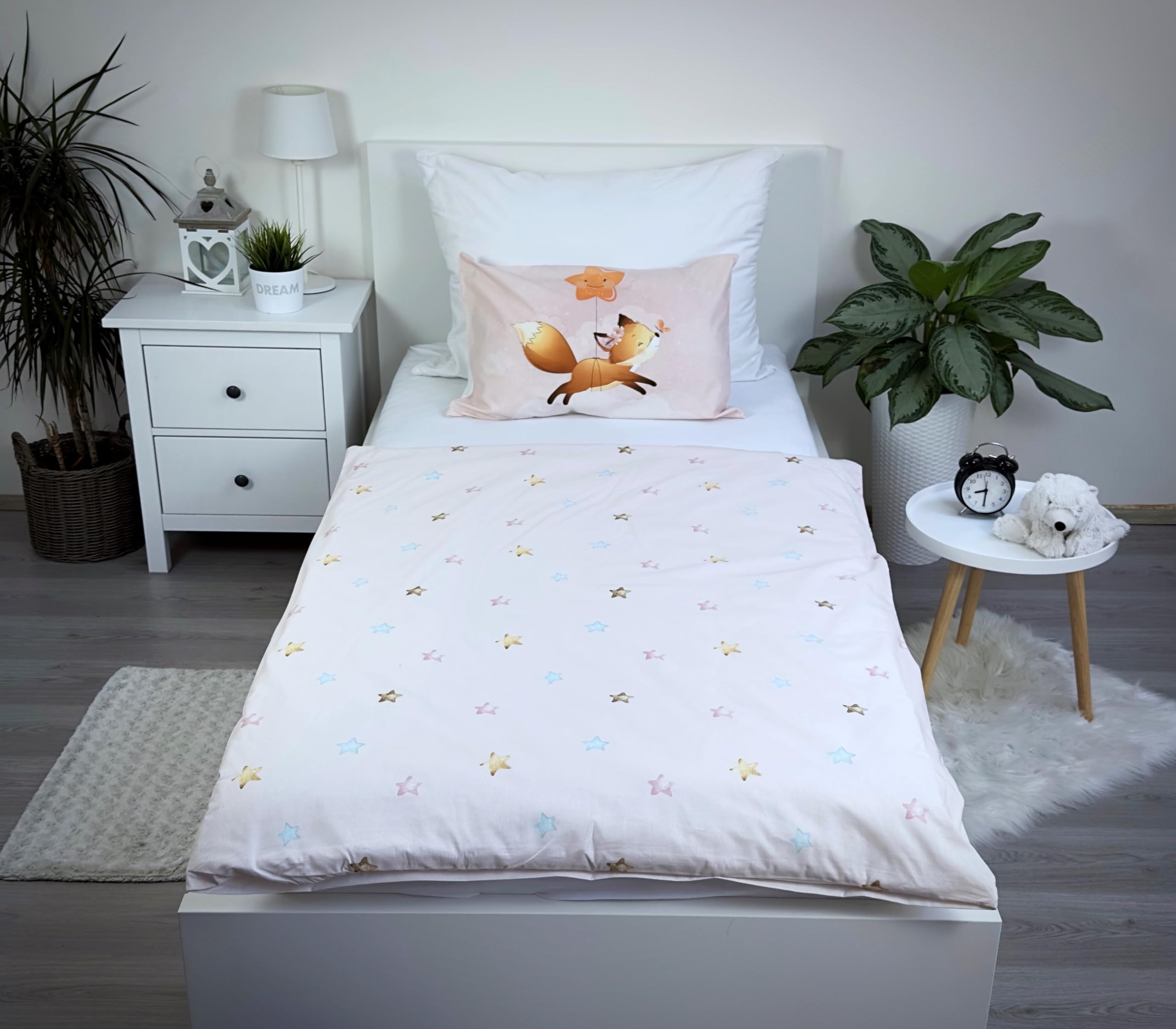 Biancheria Da Letto Per Bambini 100% Cotone – Set Copripiumino 100x135 Cm E Federa 40x60 Cm, Design Con Animali (Koala, Giraffa, Tigre), Certificato Öko-Tex - 3