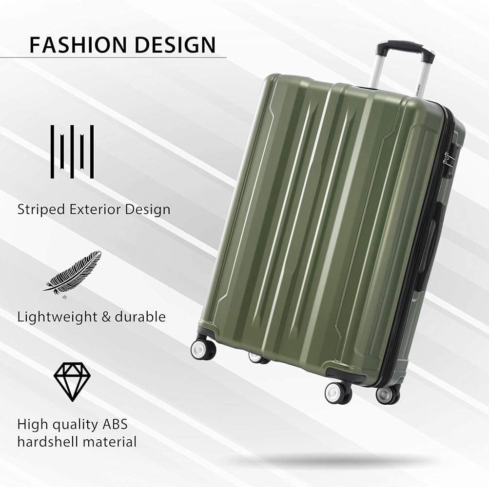 Amazon.com | TMJMJ Hardside Luggage Sets 3 Pieces, Expandable