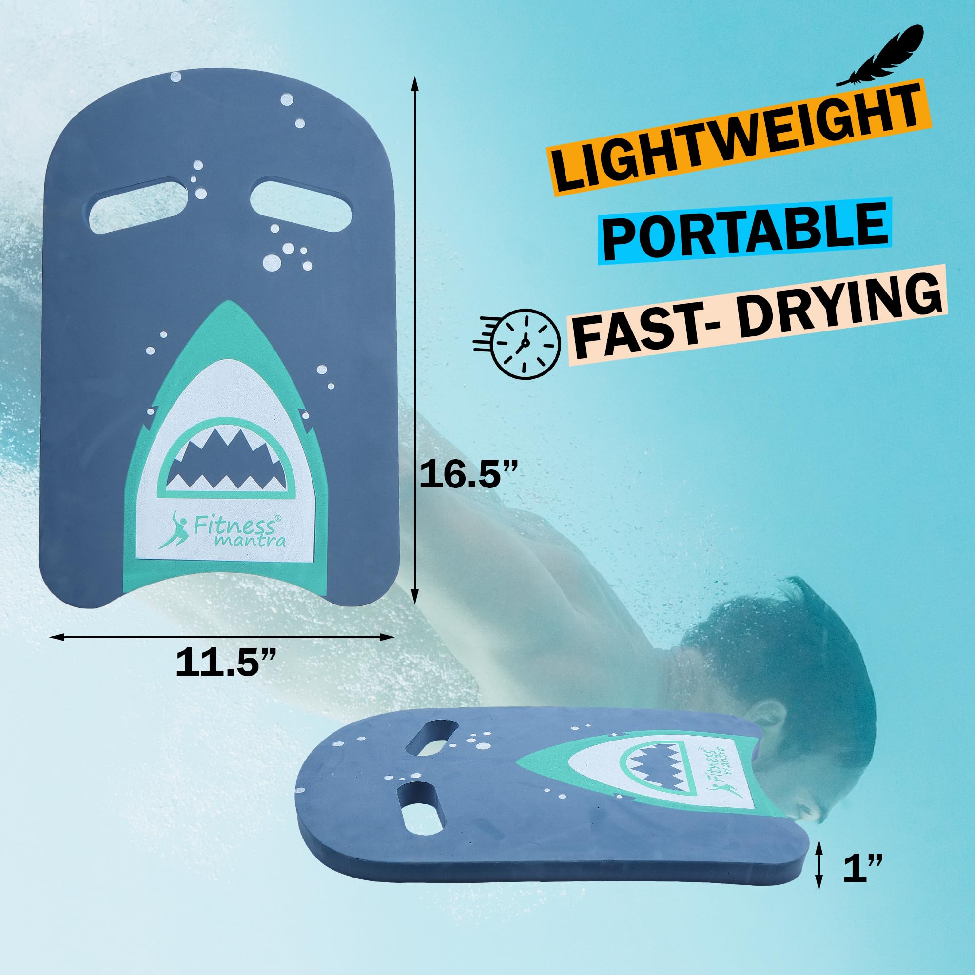 Fitness Mantra® Swimming Floater for Adults & Kids |Kick Board| Swimming Equipment| Swimming Board|1 Piece| 2