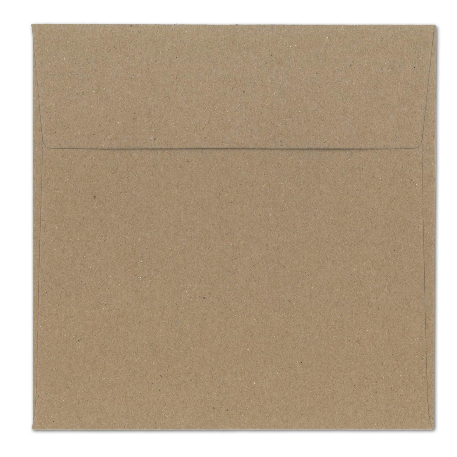 250 sobres de papel kraft en marrón arena - formato cuadrado 16 x 16 cm - sobres reciclados vintage - 140 gramos/m² - adhesivo sensible a la presión