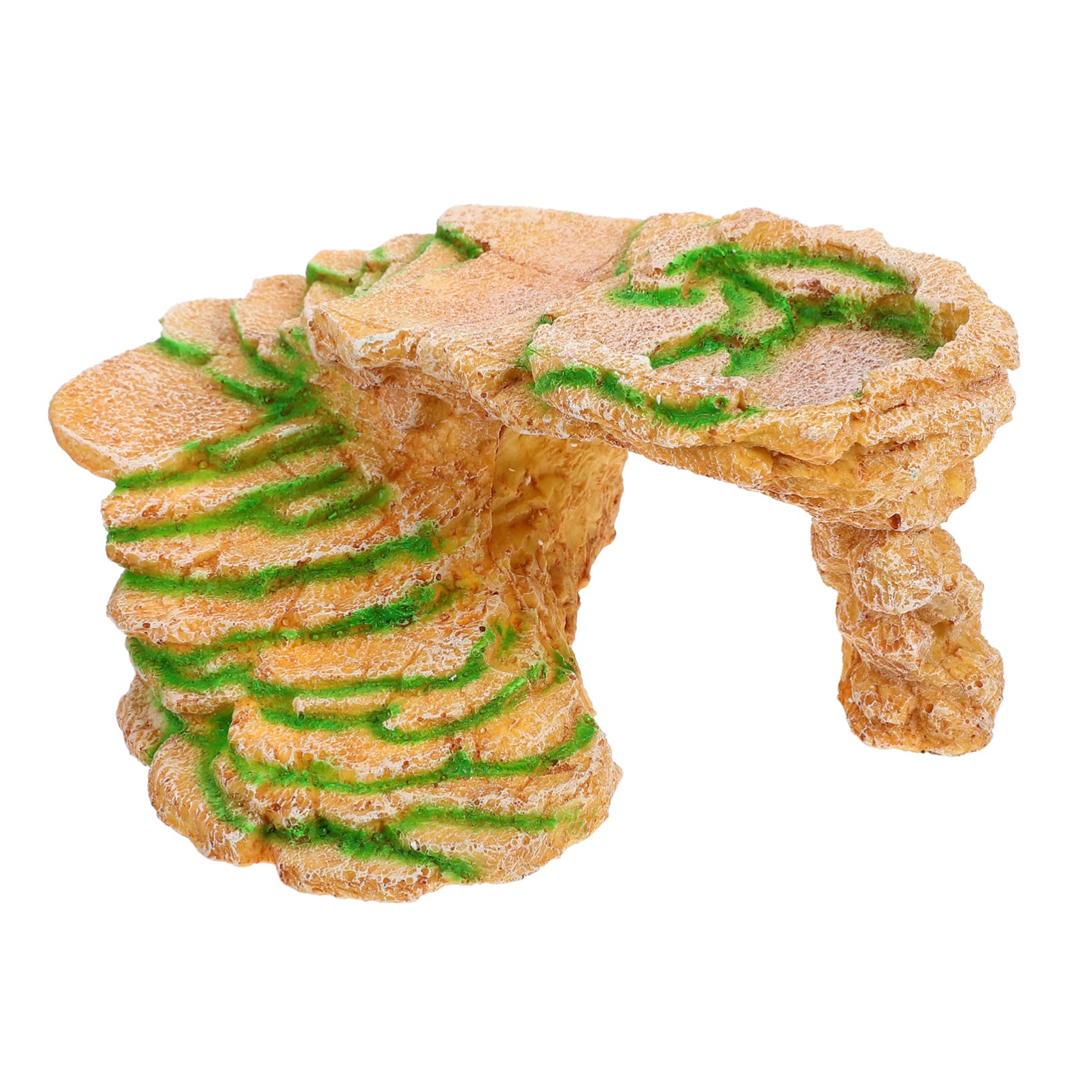 Mipcase Turtle Basking Platform Resin House Reptile Accessory Tortoise Hiding Place