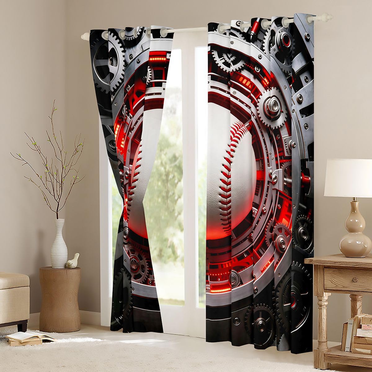 Homewish Baseballsport Curtain 137x117(HxB)