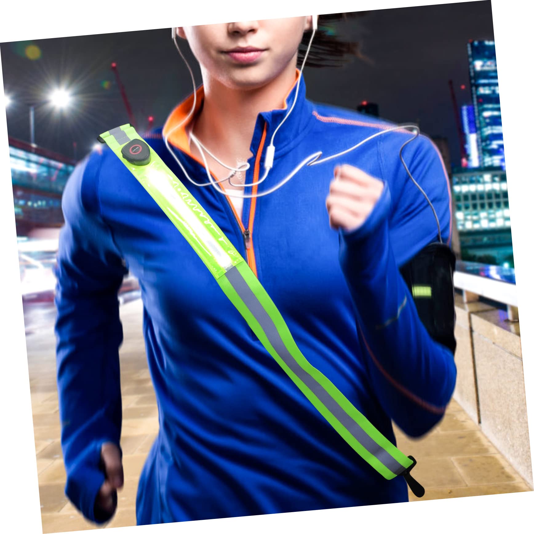 TOYANDONA Ceinture Réfléchissante pour La Course Nocturne Lumières LED Ceinture Lumineuse Bandes De Vélo Néon Sécurité Extérieure Bandes Réfléchissantes Bracelets Bande