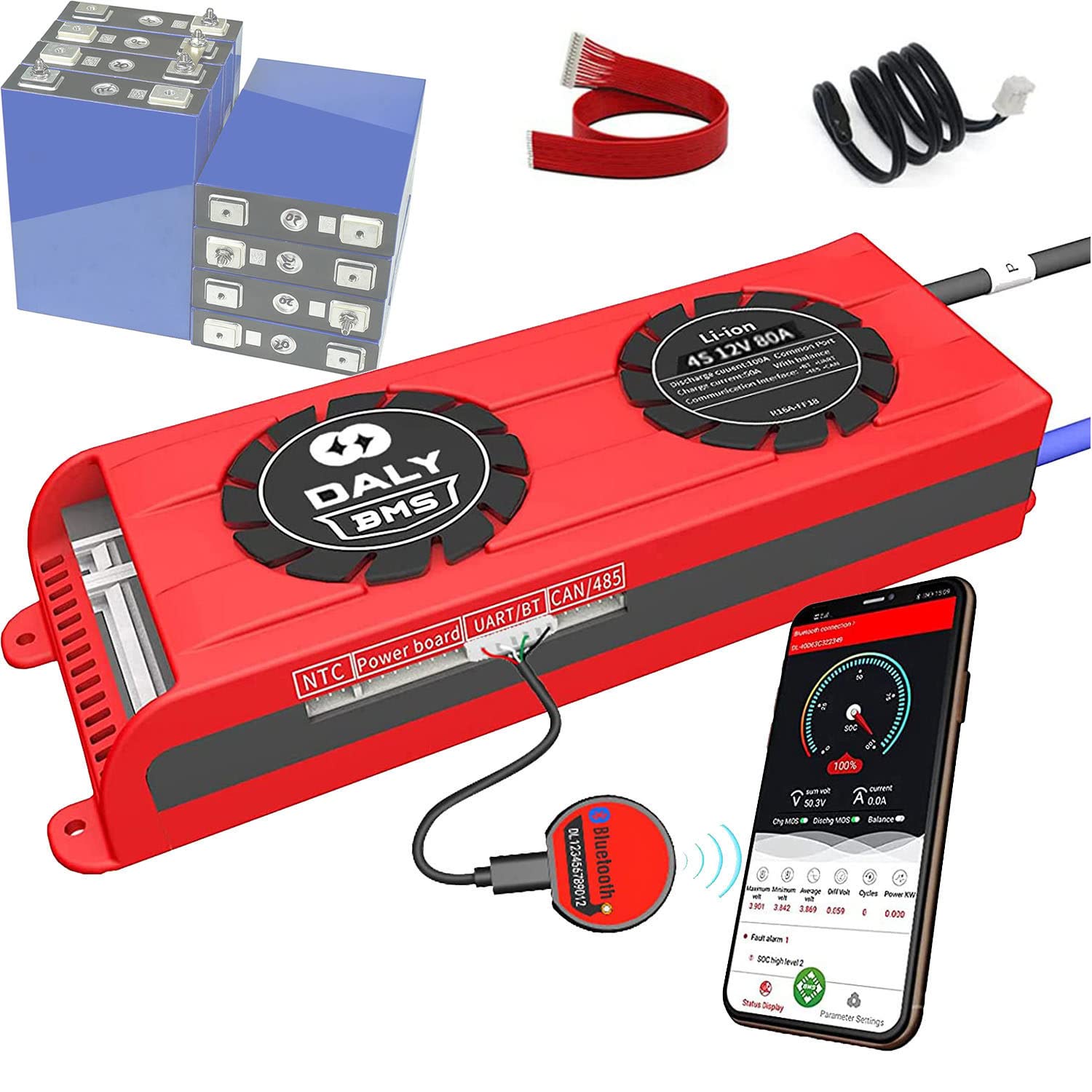 Amazon.co.jp: DALY スマート BMS LiFePO4 4S 8S 12S 15S 16S 20S 24S