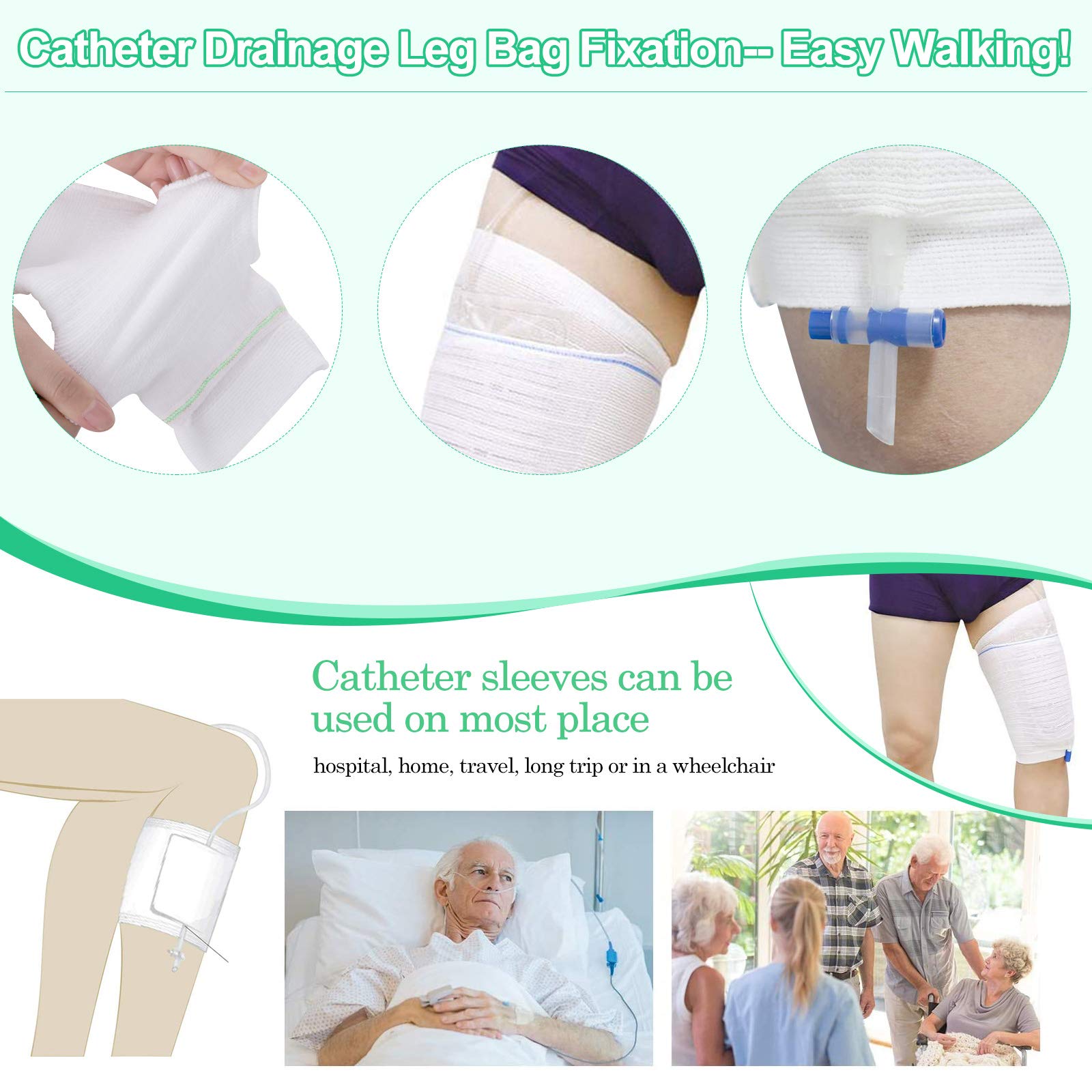 Catheter Leg Bags Urine Bag Leg Sleeve Nephrostomy Bag Holder Women
