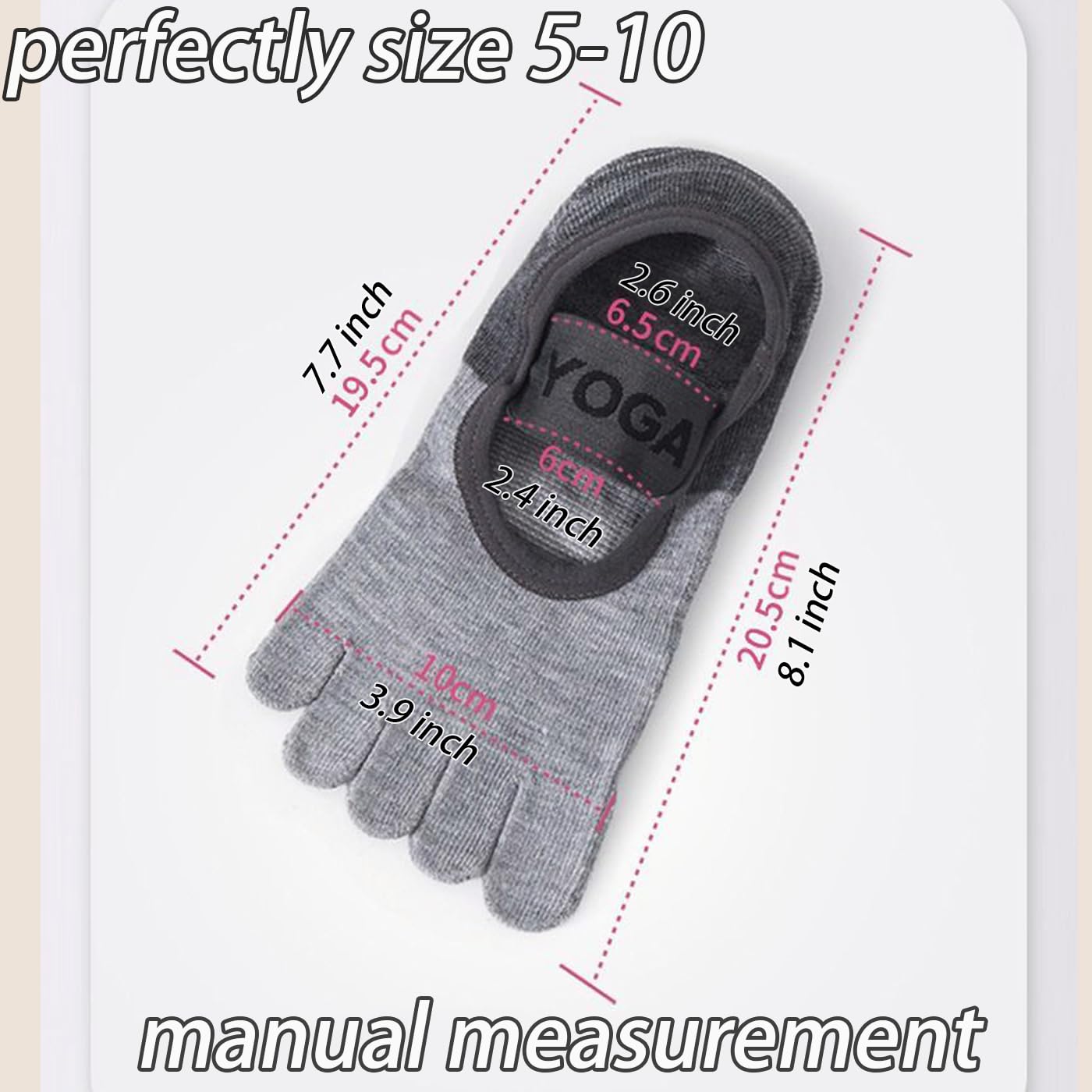 CHUNFO Grip Socks Women Pilates Yoga Sock Non Slip Barre Stripe Colorful Dance Cotton Ankle Toeless Sock 1/2/4 Pairs (2 Pack-Crew-Light Pink Green with Silicone)