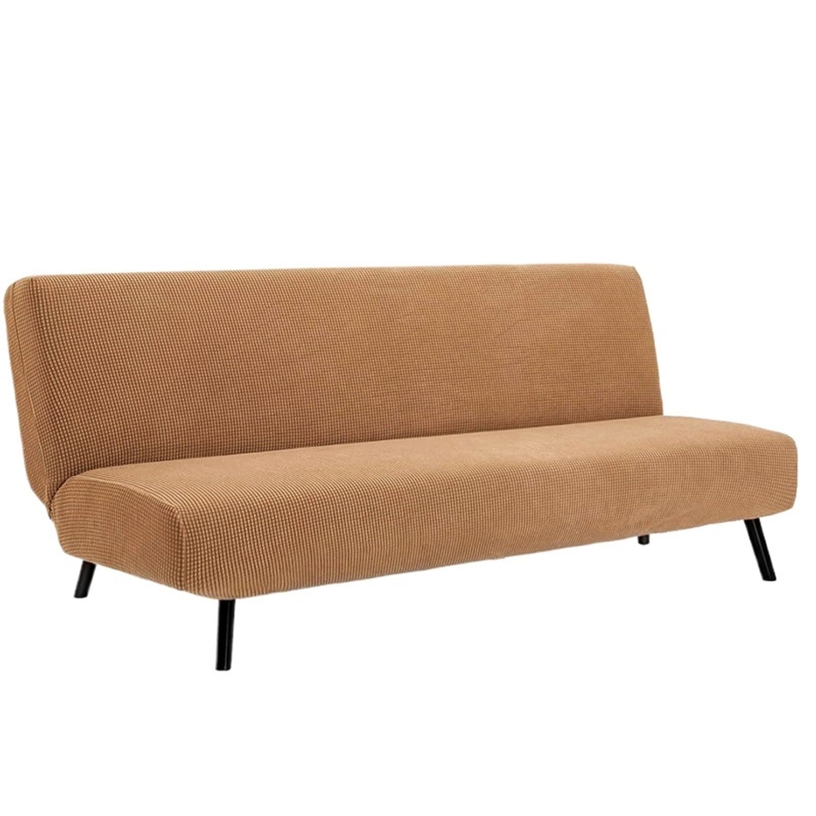 GCYEIDMA Armless Sofa Slipcover Armless Sofa Bed Slipcover Couch Cover Without Armrests Stretch Folding Futon Elastic Removable(Color 2,L 190-210cm)