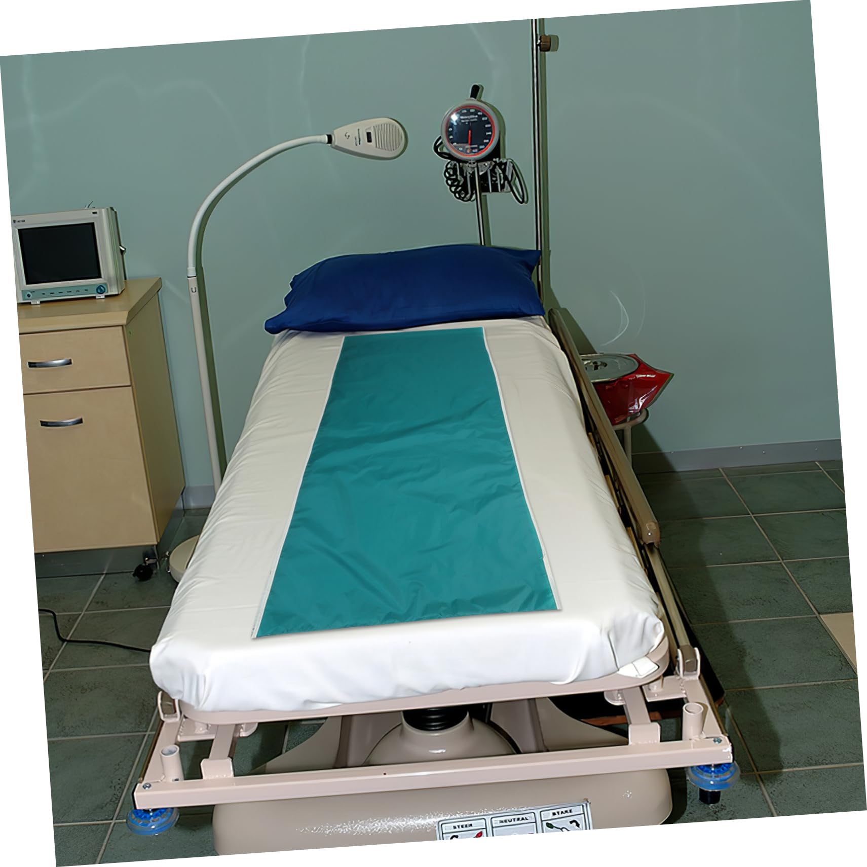 Panno Scorrevole Per Trasferimento Pazienti Allettati 180x75 Cm Verde Per Supporto Domiciliare e Ospedaliero, Coperta Di Trasferimento Per Posizionamento e Girata Senza Sforzo
