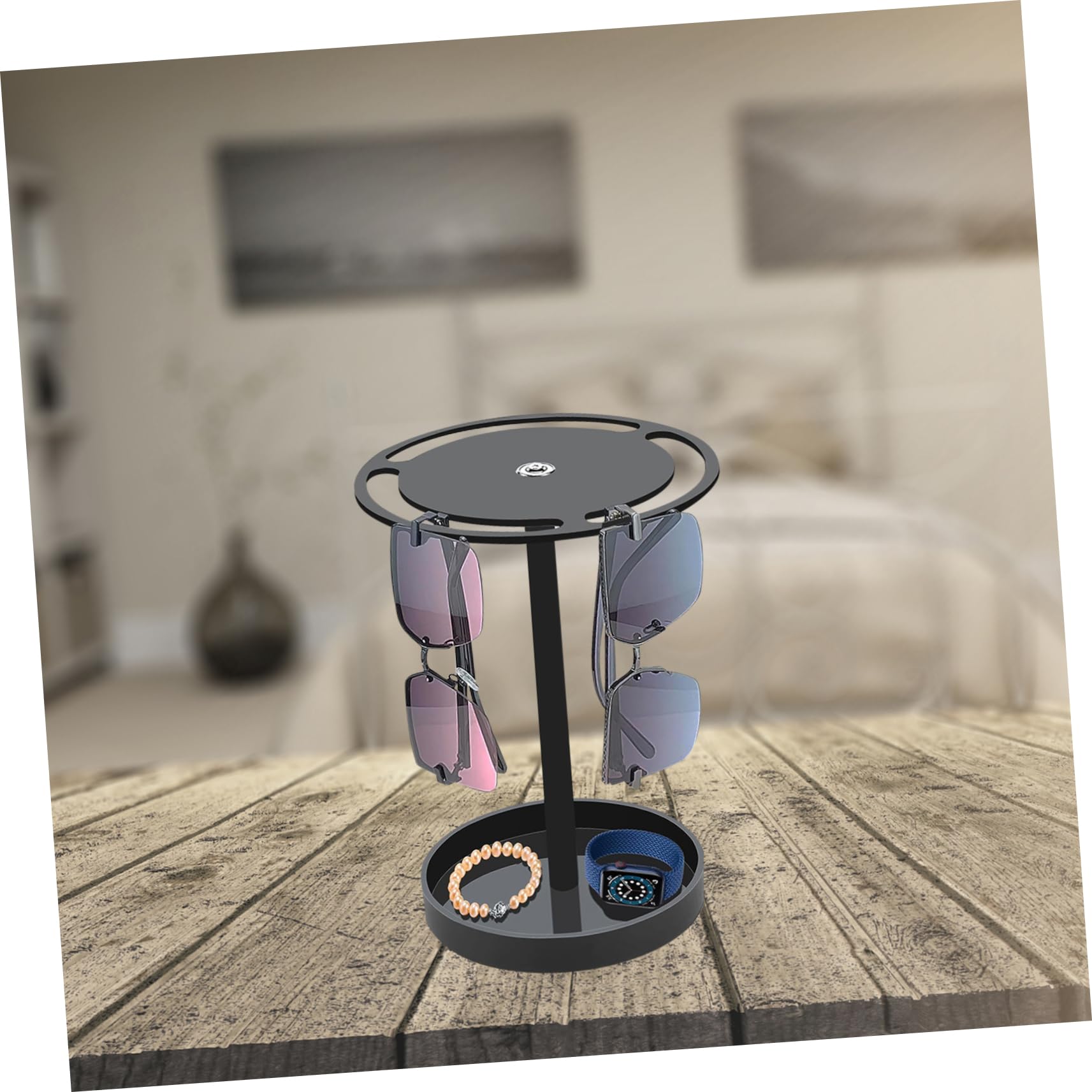 Drehbarer Brillenhalter-ständer Sonnenbrillen-aufbewahrungssystem Brillen-präsentationsregal Mit Stabiler Basis Kompaktes Design Für Schreibtisch Und Home-use
