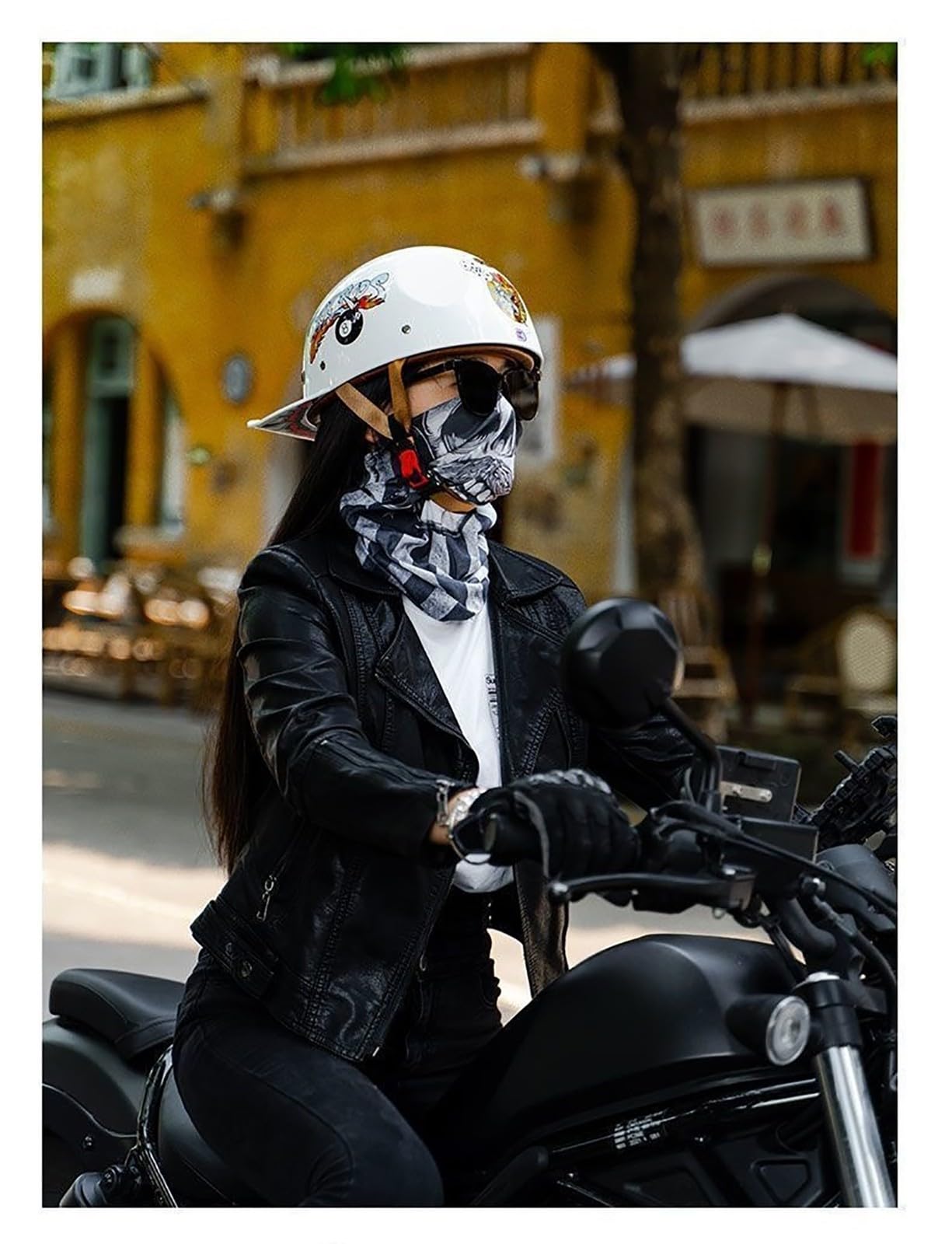 Kask motocyklowy w stylu vintage, półskorupa, półkask z opuszczanym szkłem, certyfikat ECE 2205, kask do skutera Cruiser