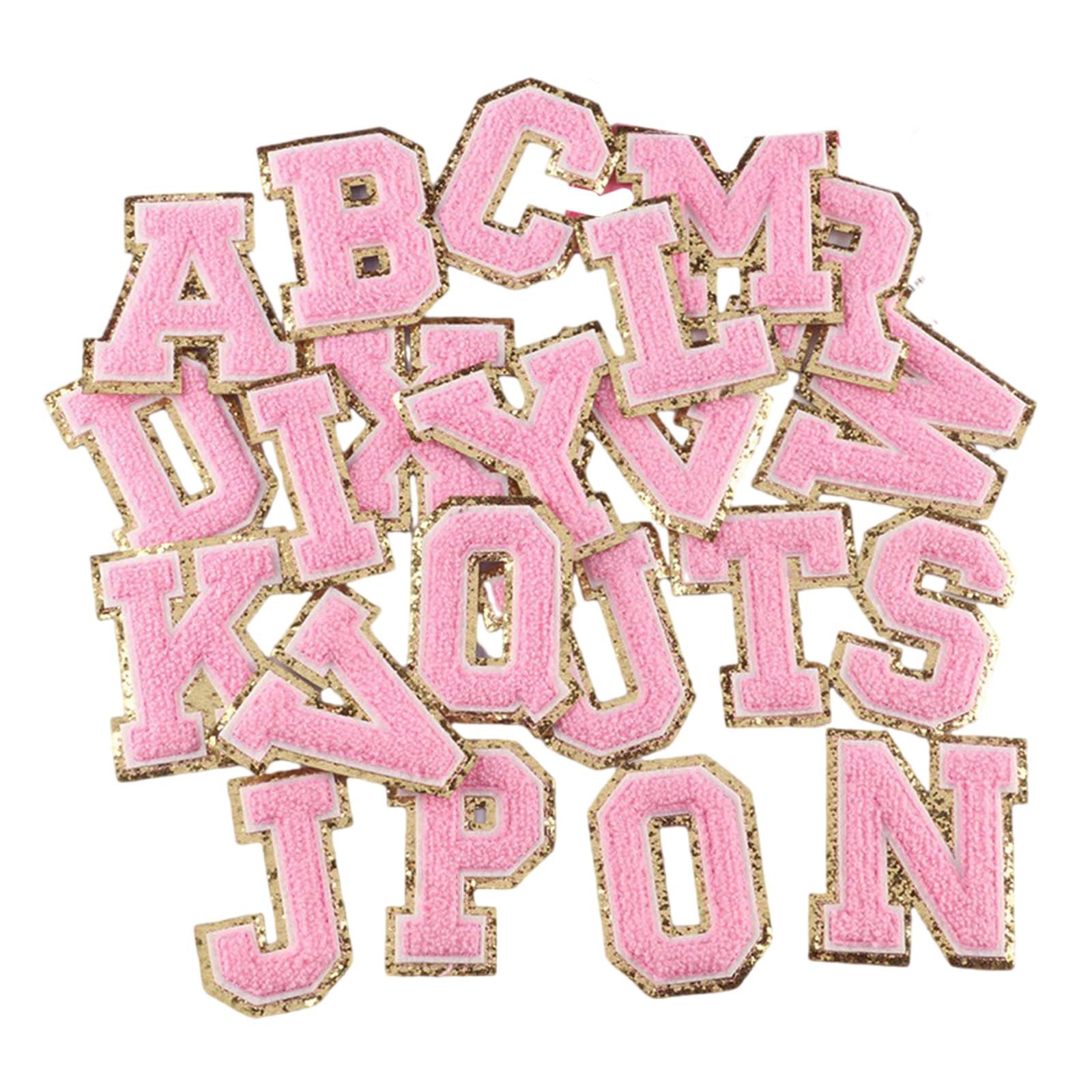 Jazuaiao 26Pieces Letter Sew on Patches Embroidered Applique Sew on Clothing Patches for Clothes Bag Tshirt Backpacks Hat Embroidered Iron on Letters