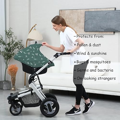 Miniatura 5 de Fundas de asiento de automóvil para lactancia materna del bebé, cubierta de toldo de asiento de automóvil multiusos, cubierta de toldo para