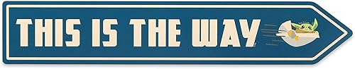 Disney Star Wars The Mandalorian Baby Yoda Arrow - This is the Way - Decoración de pared de Baby Yoda con Grogu, The Child