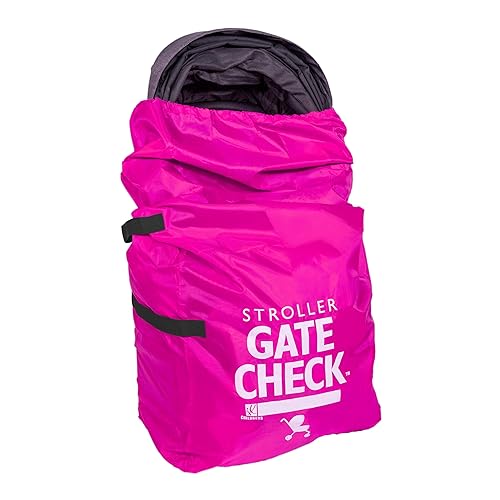 J.L. Childress Gate Check Bolsa de viaje para cochecito individual y doble, rosa neón