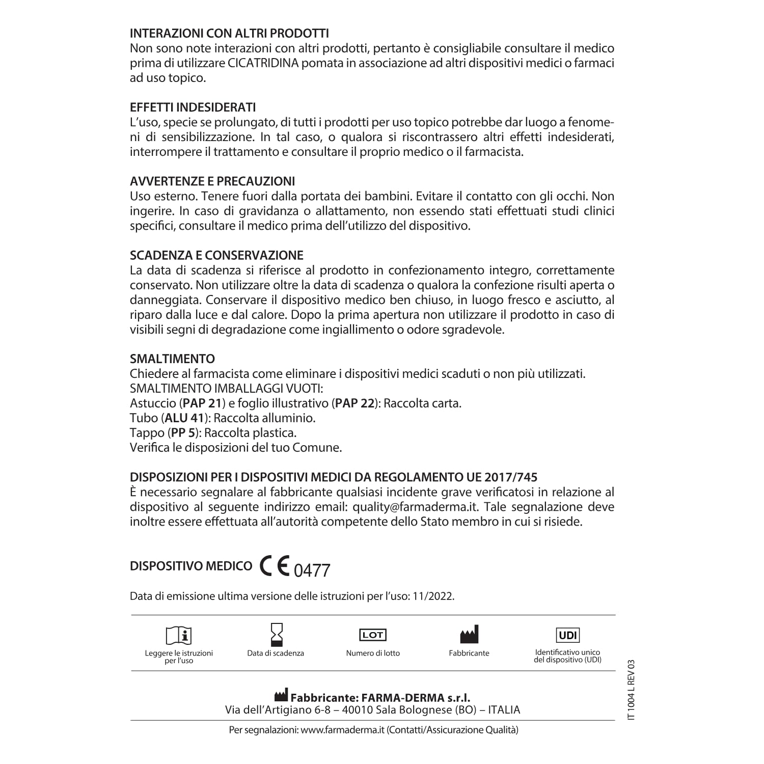 FARMA-DERMA Cicatridina Pomata 60g Acido Ialuronico Sale Sodico 0,2% | Riparazione Barriera Cutanea | Irritazioni, Arrossamenti, Lesioni Superficiali e Profonde | Uso Cutaneo Adulti e Bambini