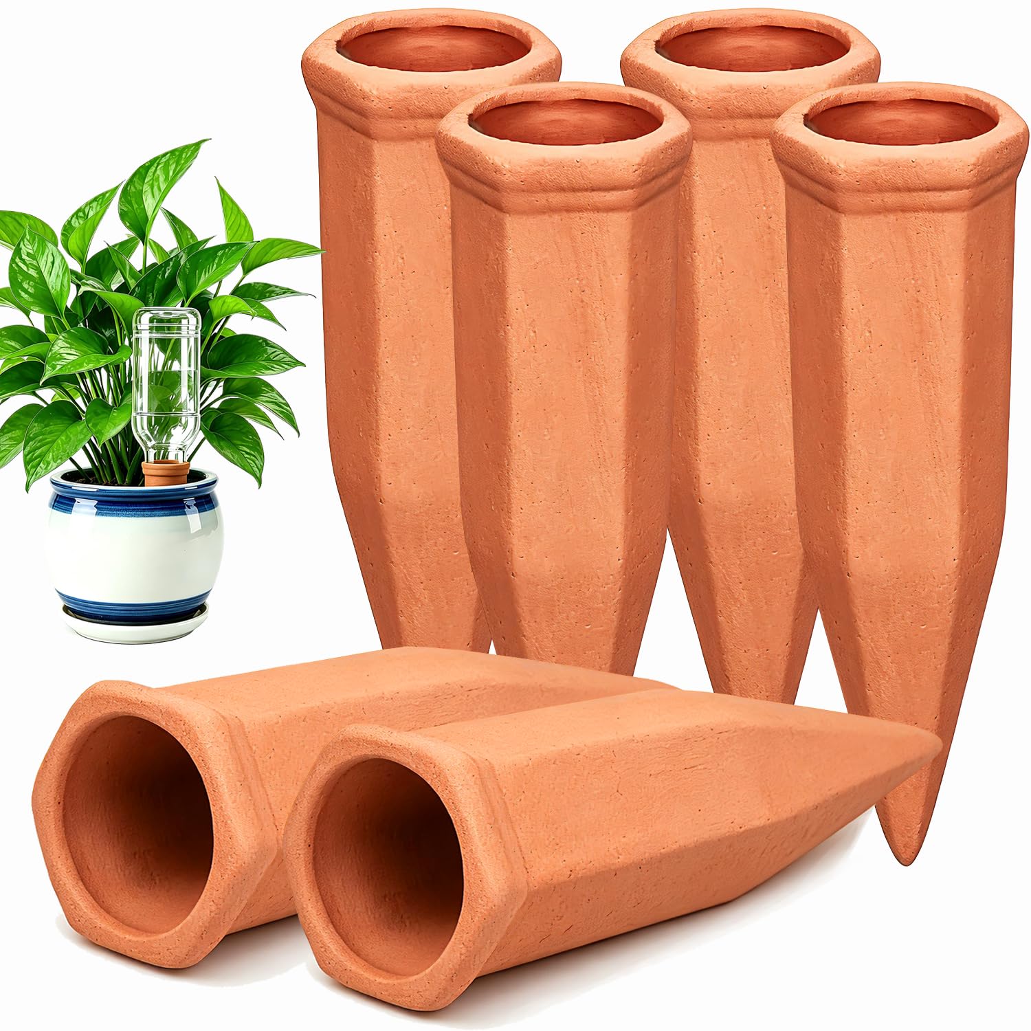 Dispositifs d'arrosage pour plantes en terre cuite - Pour intérieur et extérieur