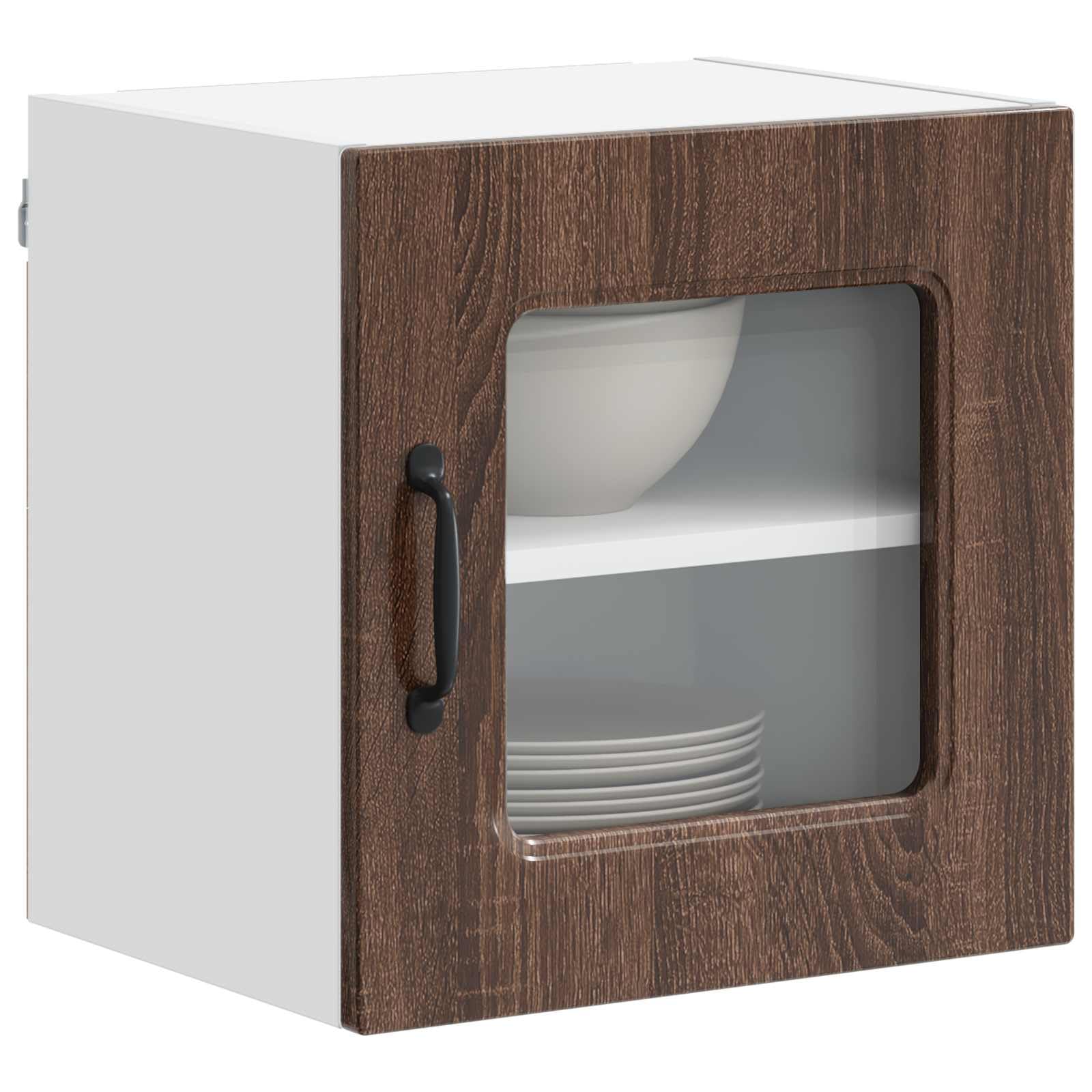 vidaXL Dishwasher Panel Kalmar 2 pcs Brown Oak 40 x 31 x 40 cm, Elegant Modern Kitchen Shelf, Ample Storage Solutions, Rectangular Wall Cabinet, Utensil Organizer for Home Essentials