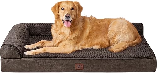 EHEYCIGA Cama ortopédica de espuma viscoelástica para perros de tamaño XL, cama ortopédica extragrande con funda extraíble lavable, sofá cama XL