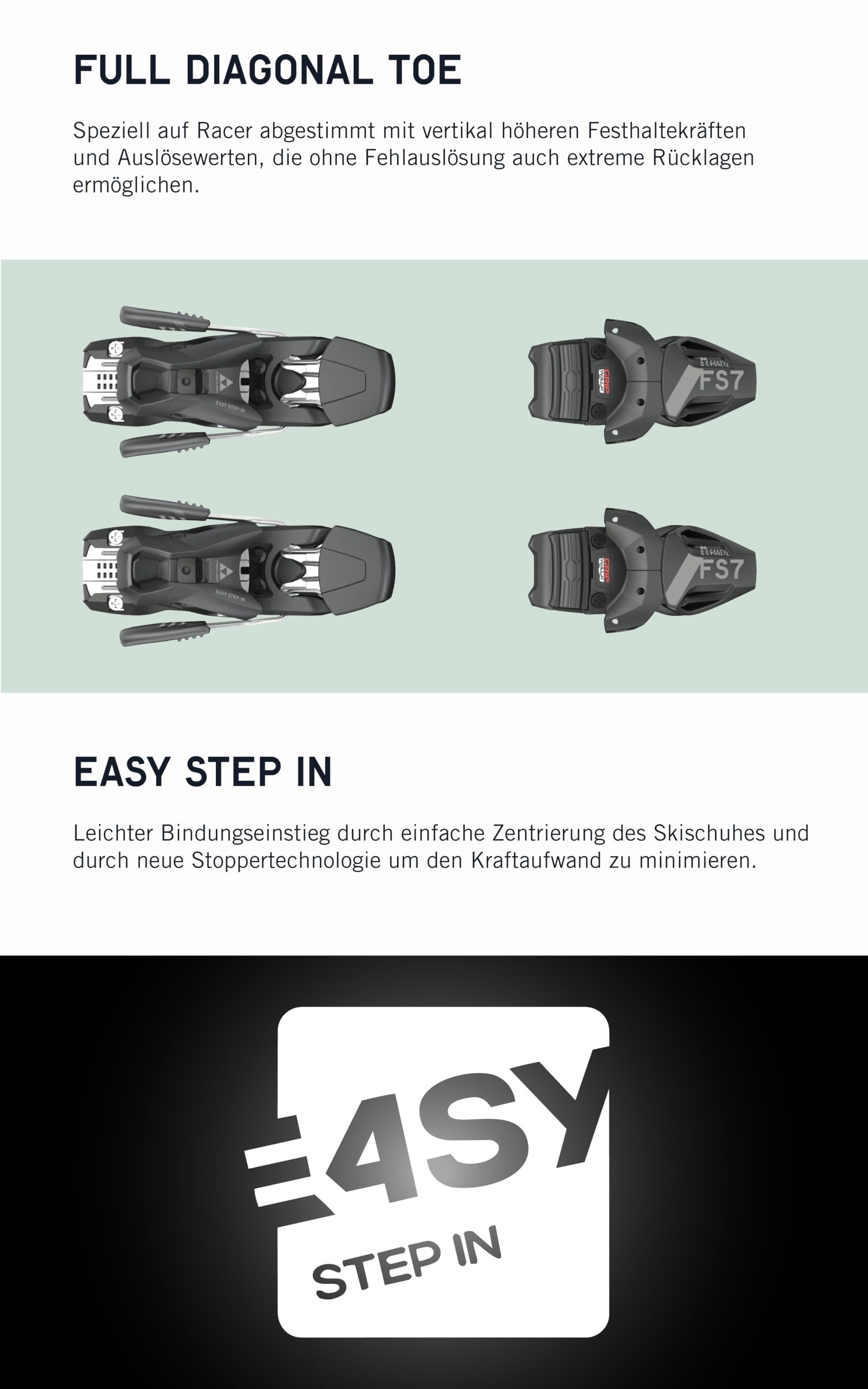 Fischer FS7 GW CA Skibindung Junior, Brake 90, Z-DIN 2-7.5, Schwarz
